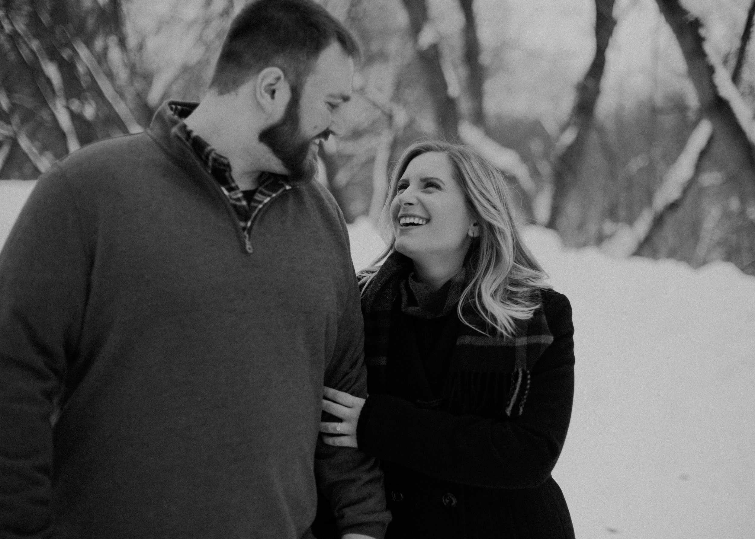 winter wonderland engagement session in Athens WI in February