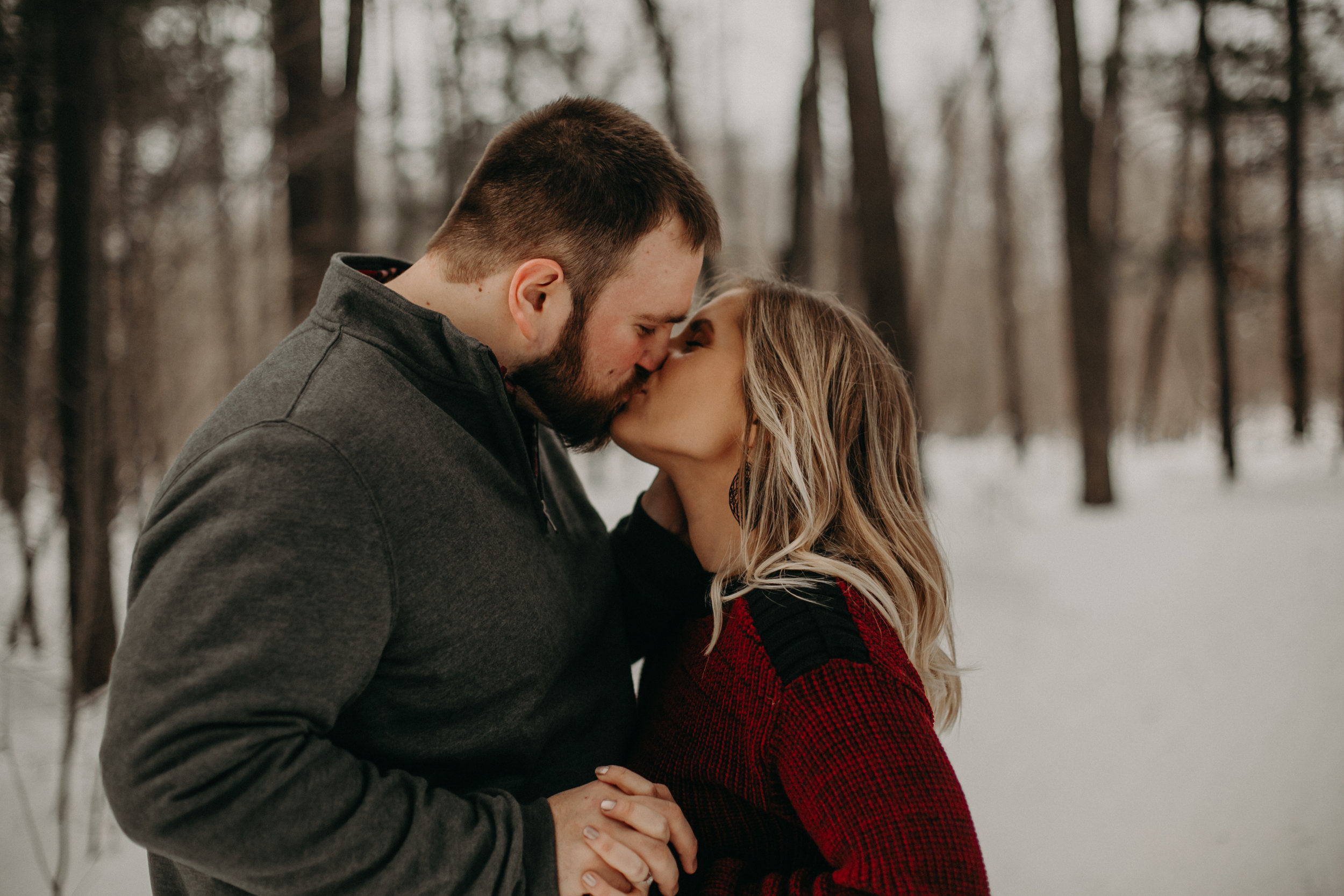  winter engagement session in Central Wisconsin  