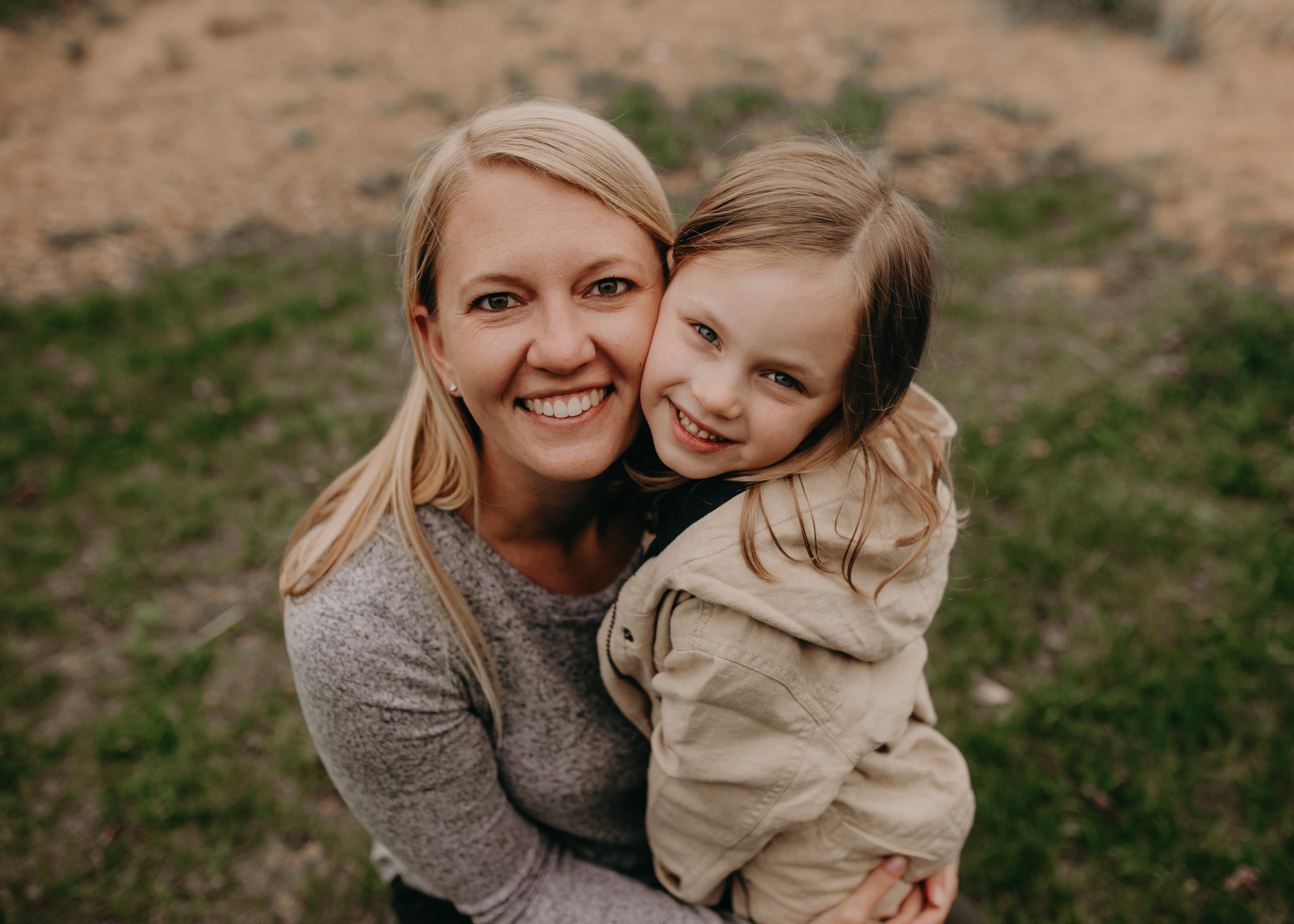 a beautiful portrait of a mom and daughter on Madeline Island