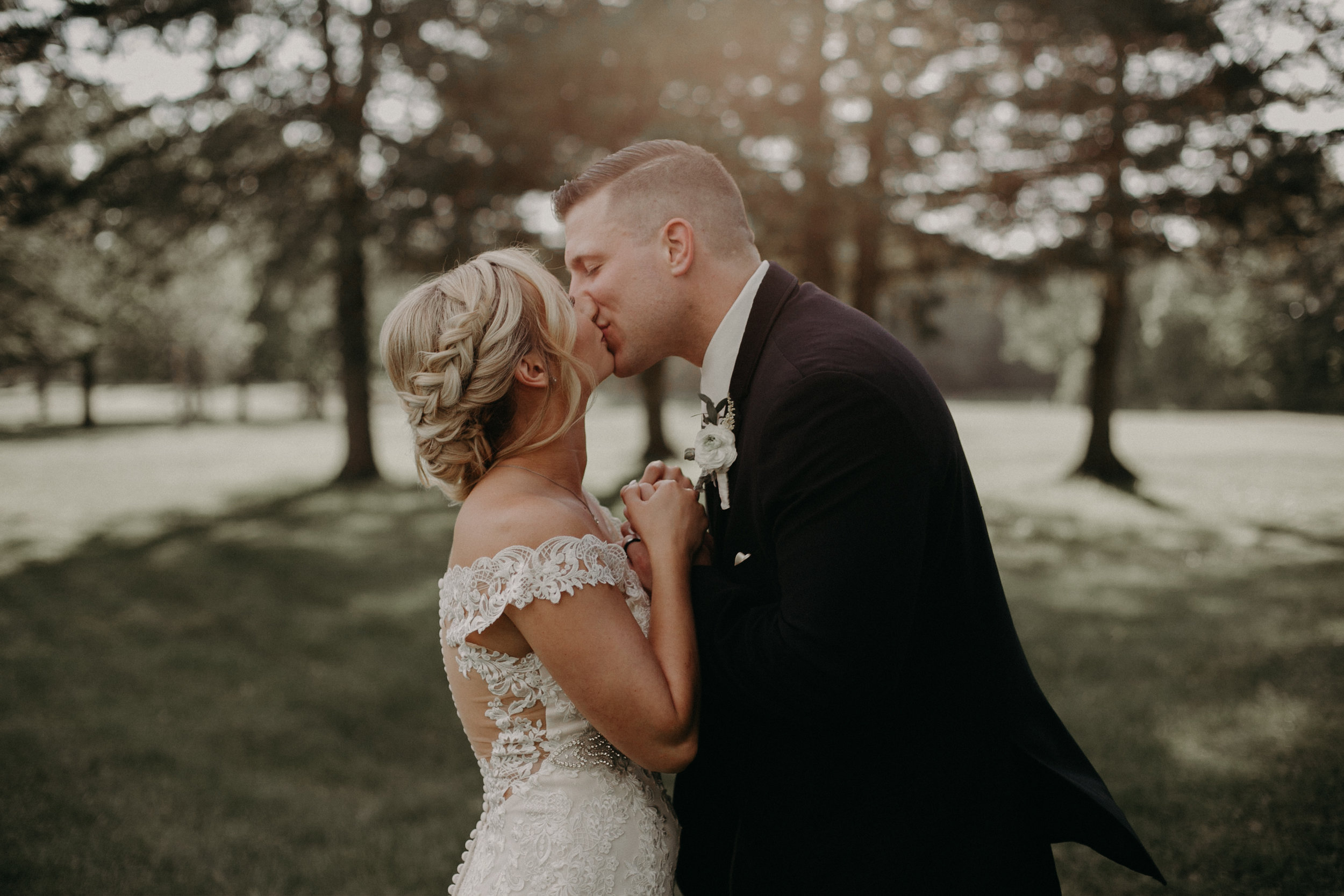  Andrea Wagner Photography captures sunset photos of wedding couple in Marshfield WI 