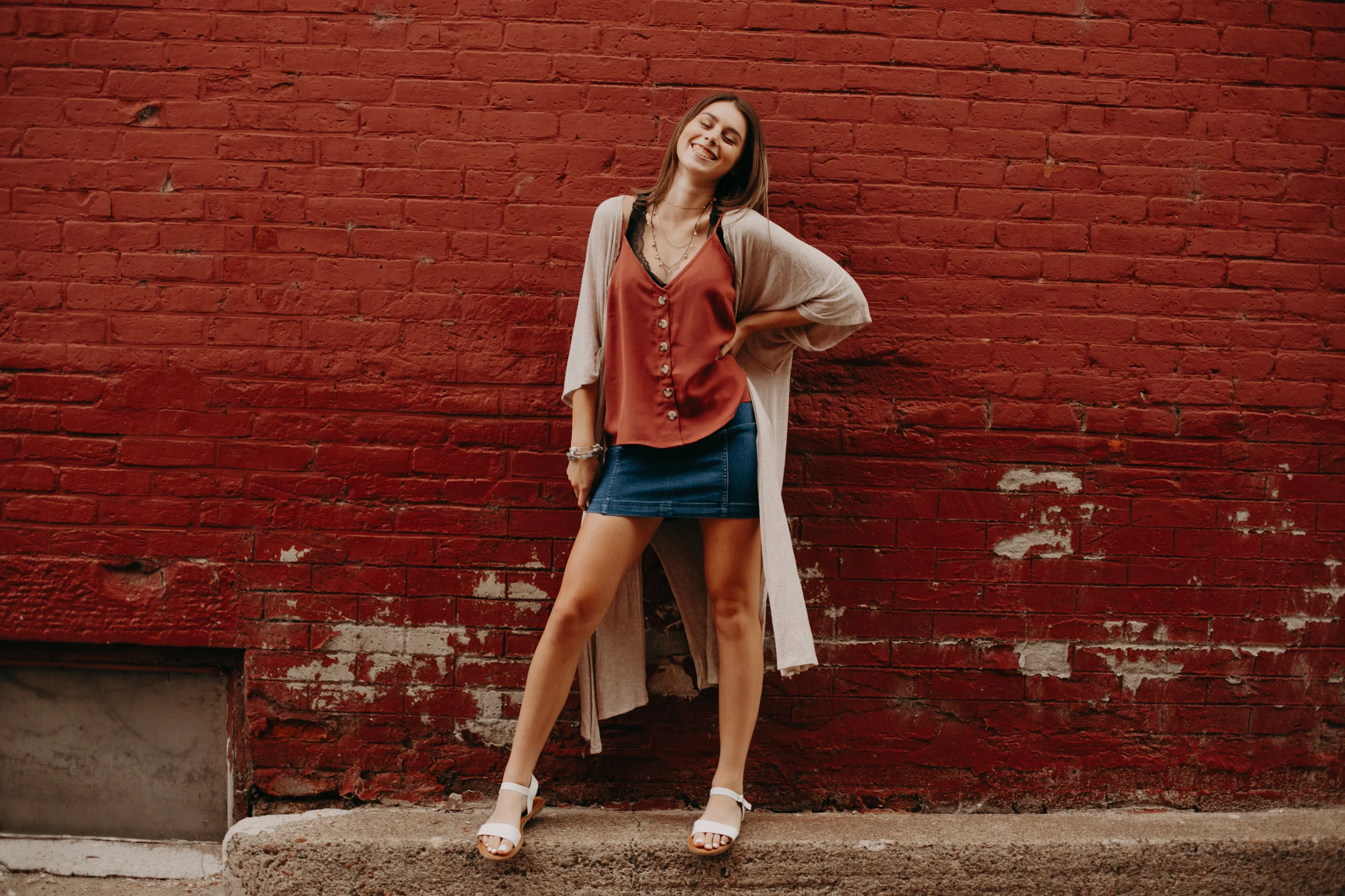 happy senior photos in Stillwater MN