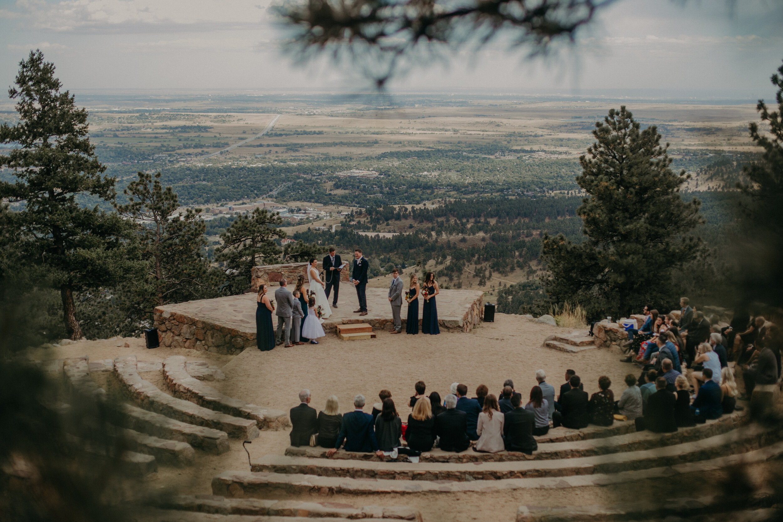 Flagstaff Mountain Sunrise Amphitheater makes for a wonderful wedding ceremony location