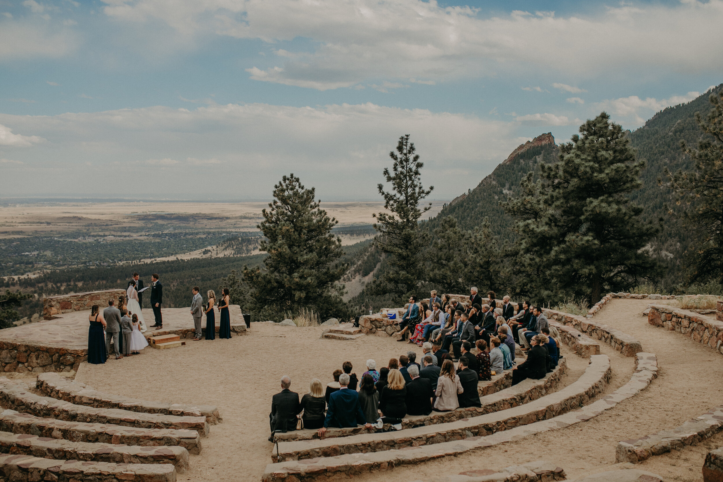  Sunrise Amphitheater wedding ceremony photographed by Andrea Wagner, elopement and intimate adventure wedding photographer 