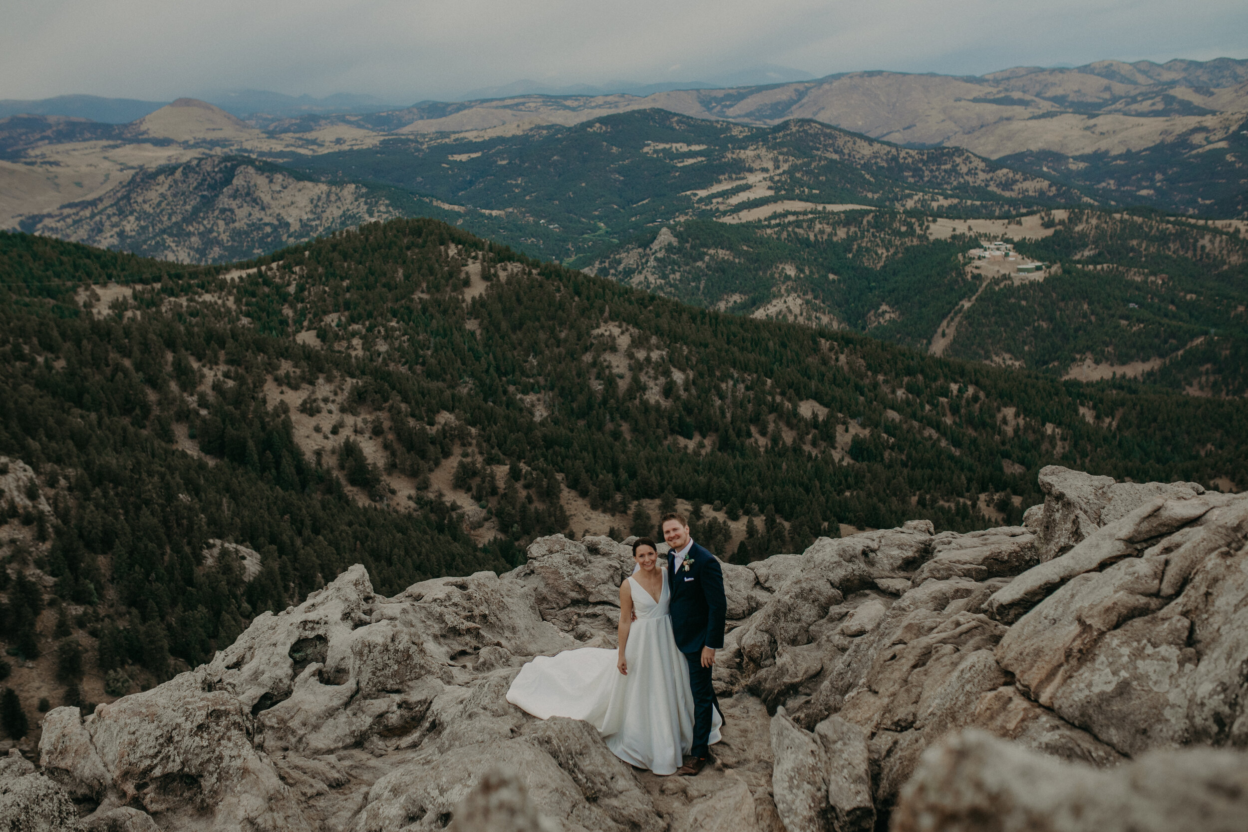 epic and adventurous elopement at Lost Gulch Lookout captured by Andrea Wagner Photography