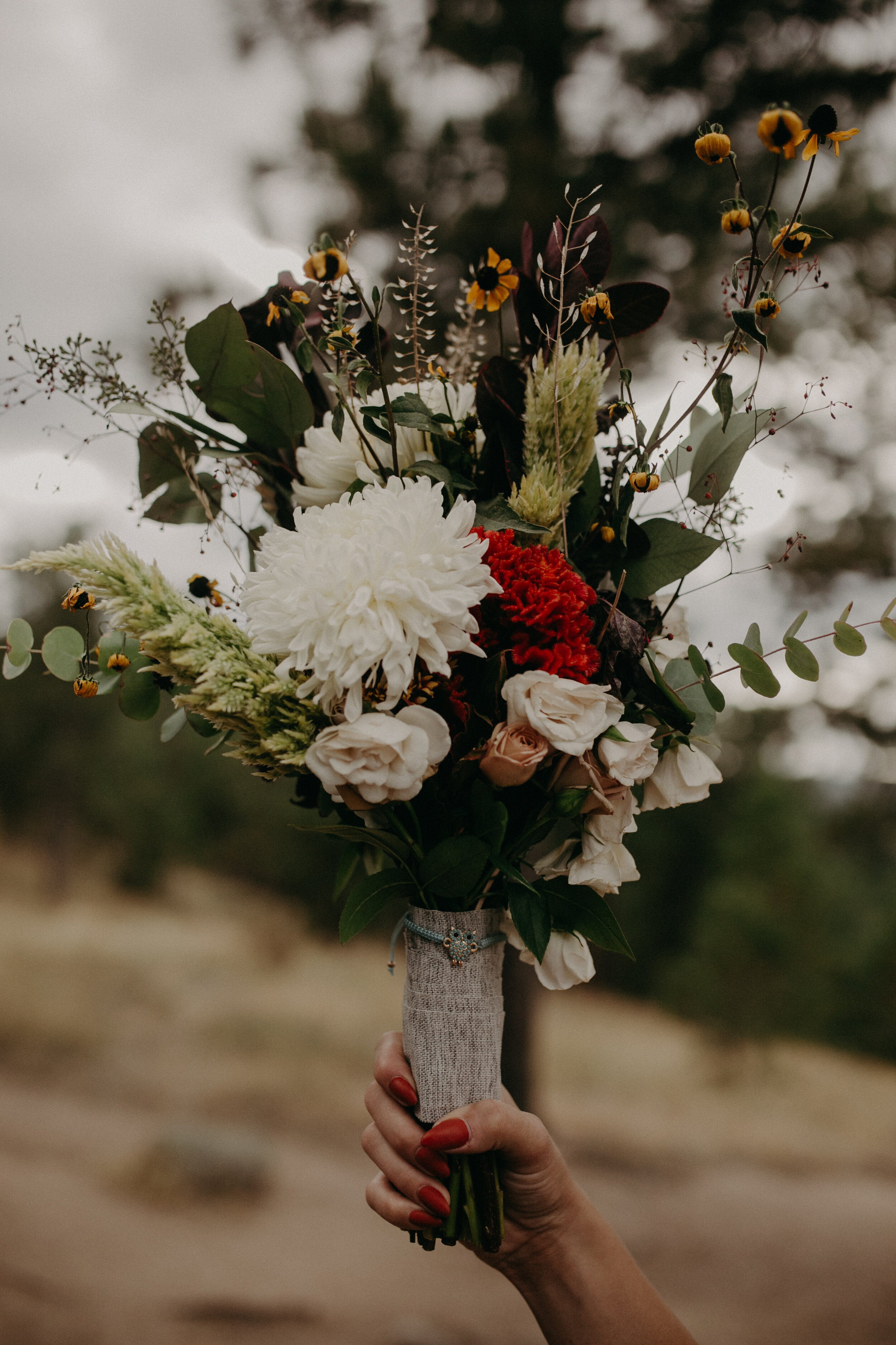  Boulder Colorado bridal bouquet made from farmers market flowers 