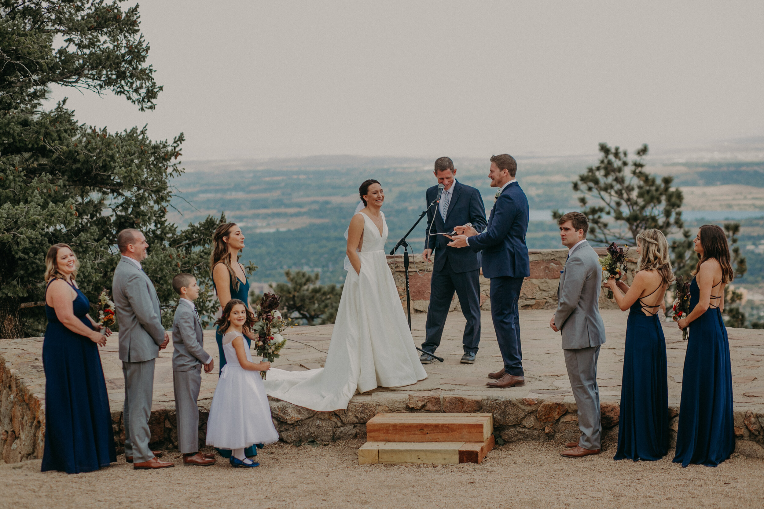  gorgeous fall wedding on Flagstaff Mountain at Sunrise Amphitheater is photographed by Andrea Wagner 