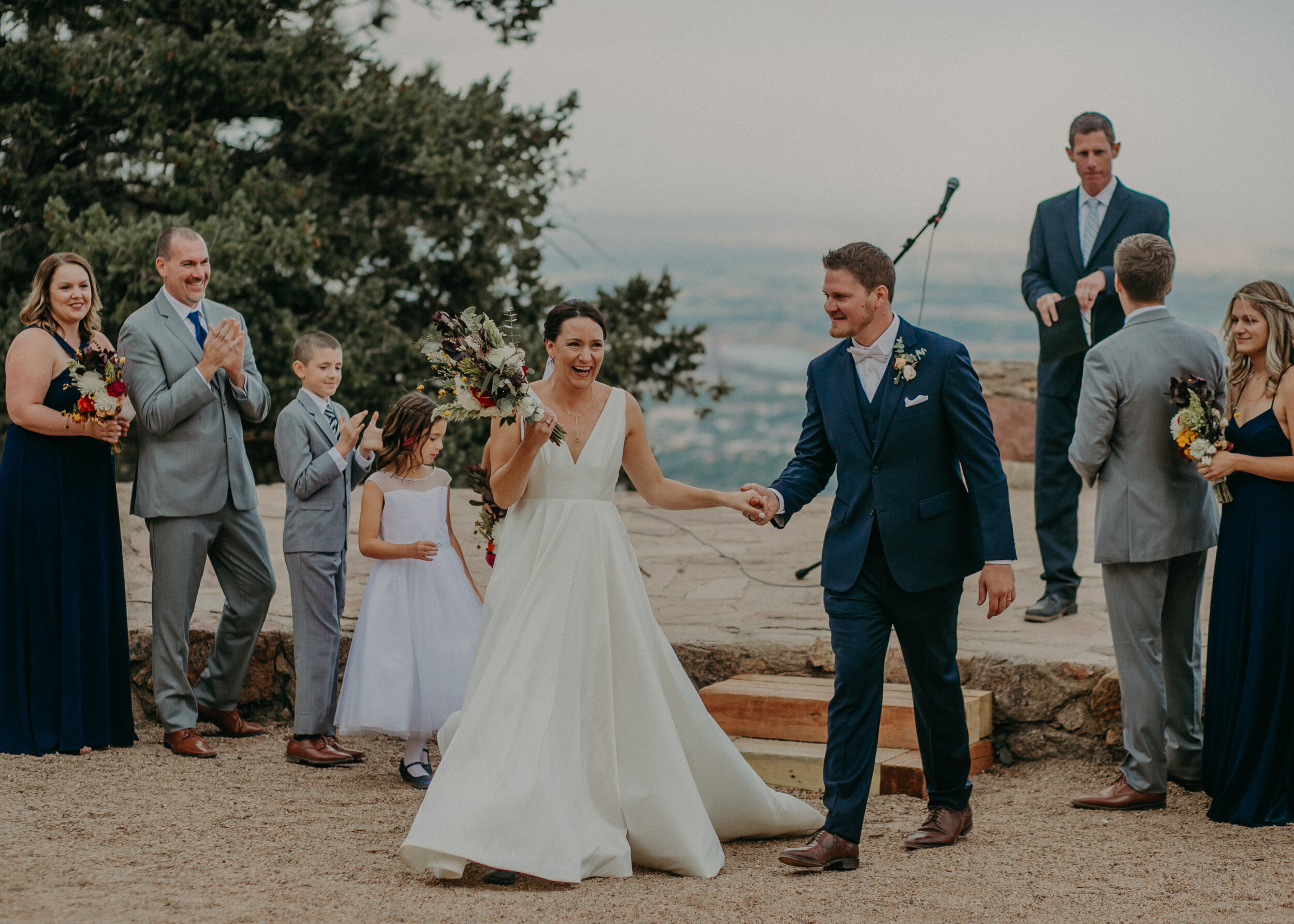 Andrea Wagner photography captures an elopement on Flagstaff Mountain in Colorado