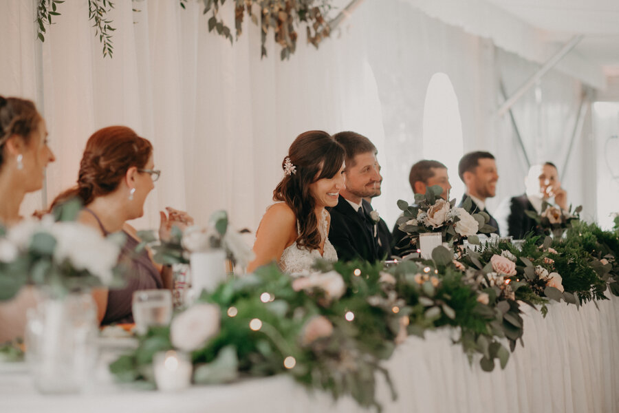 Par 4 Resort tent wedding reception in Waupaca WI