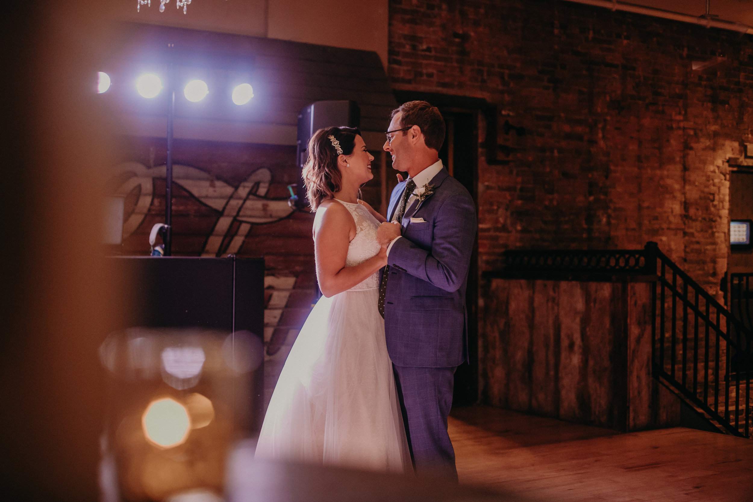 bride and groom first dance at The Loft at Stillwater MN
