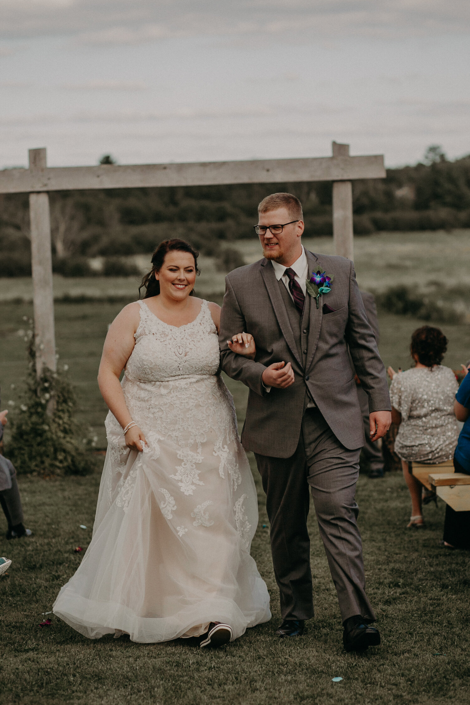  wedding couple photographed by Andrea Wagner Photography at The Mumm Barn in Clayton WI 