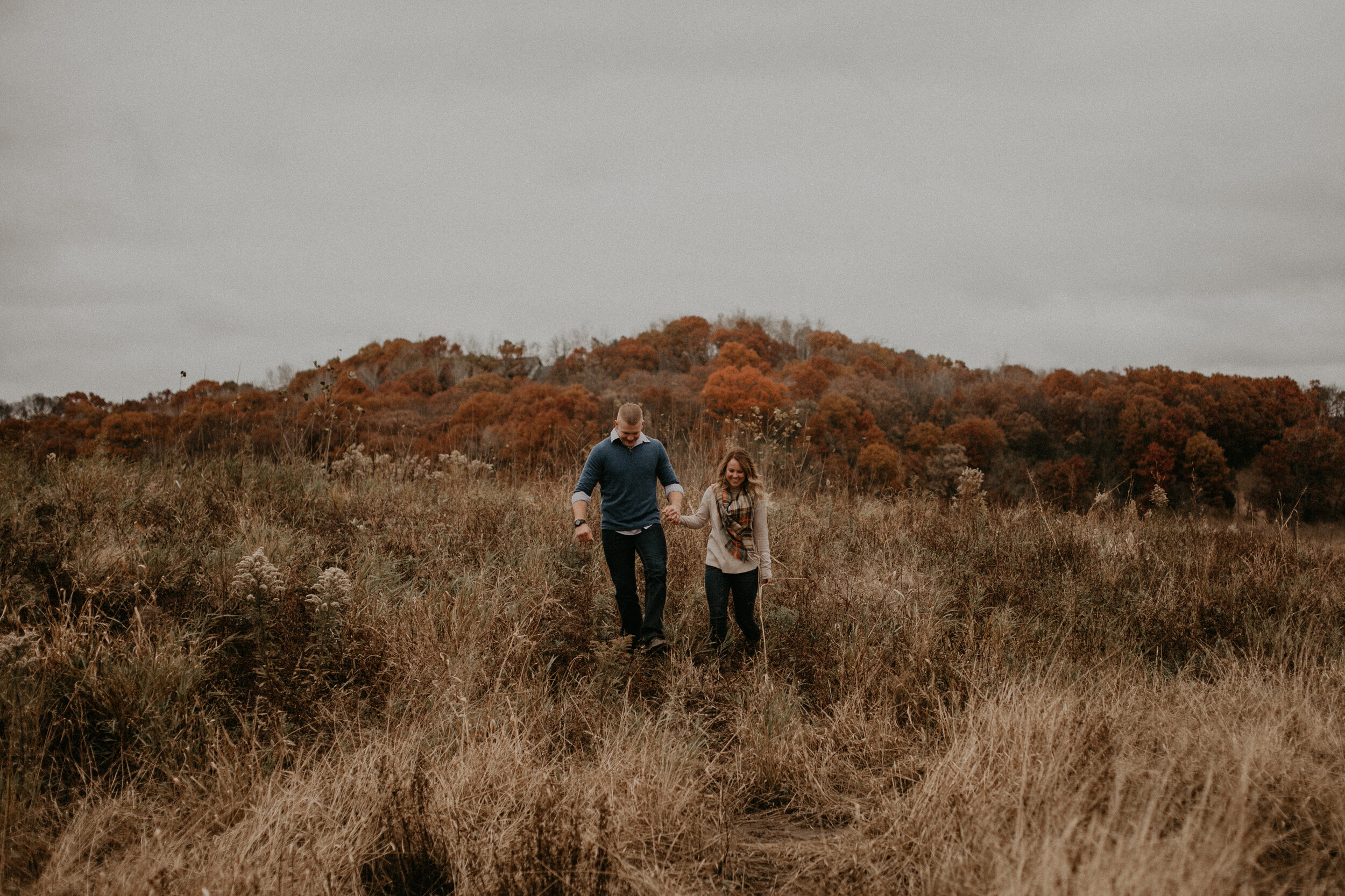  Willow River State Park Engagement Session. Hudson, Wisconsin. Fall Engagement Session. Couple Photos. Adventurous Couple. Adventurous Engagement Session. Wedding Photographer. Engagement Photographer. 