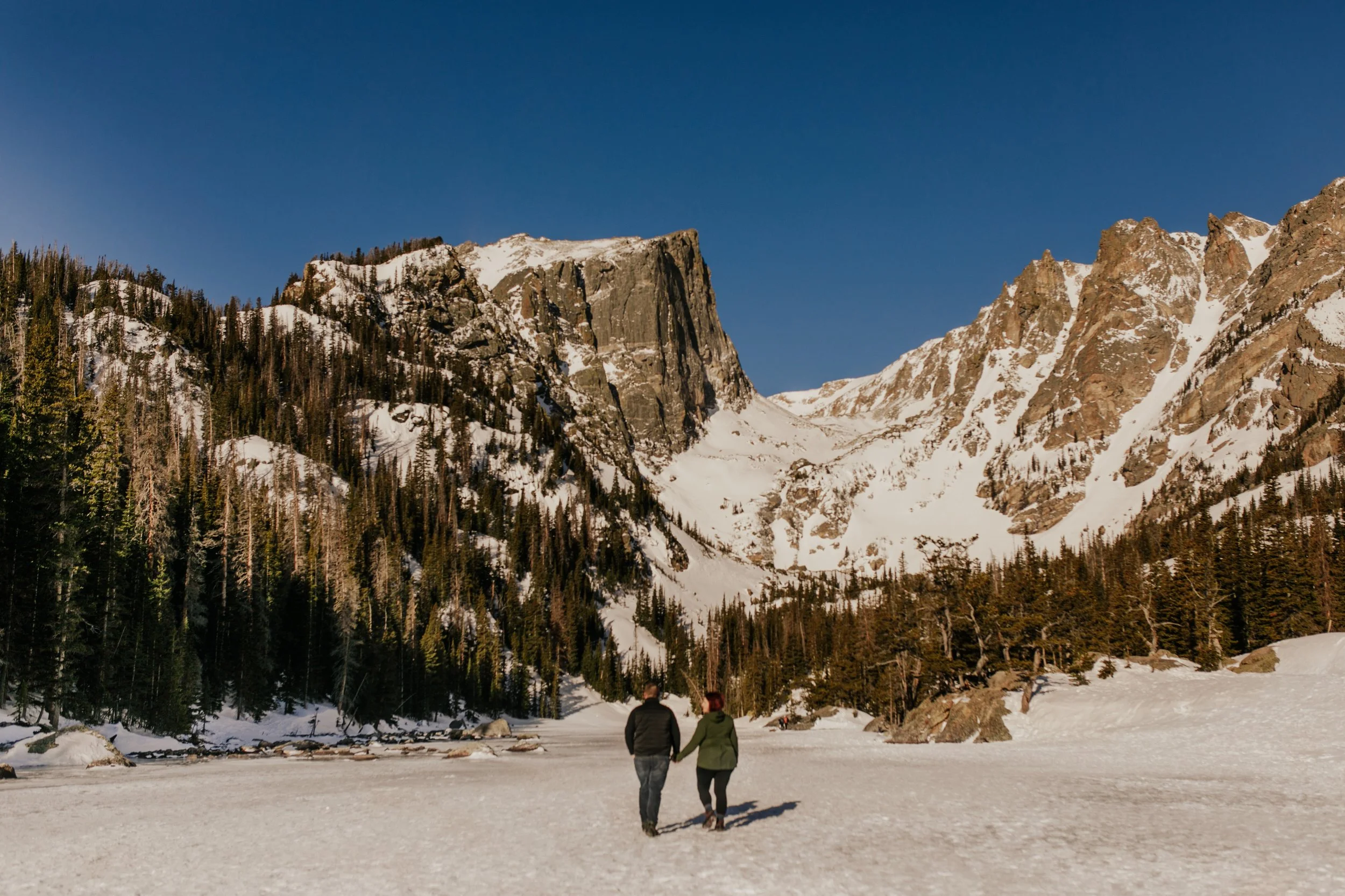 Dream Lake | Rocky Mountain National Park Sunrise Engagement Photos