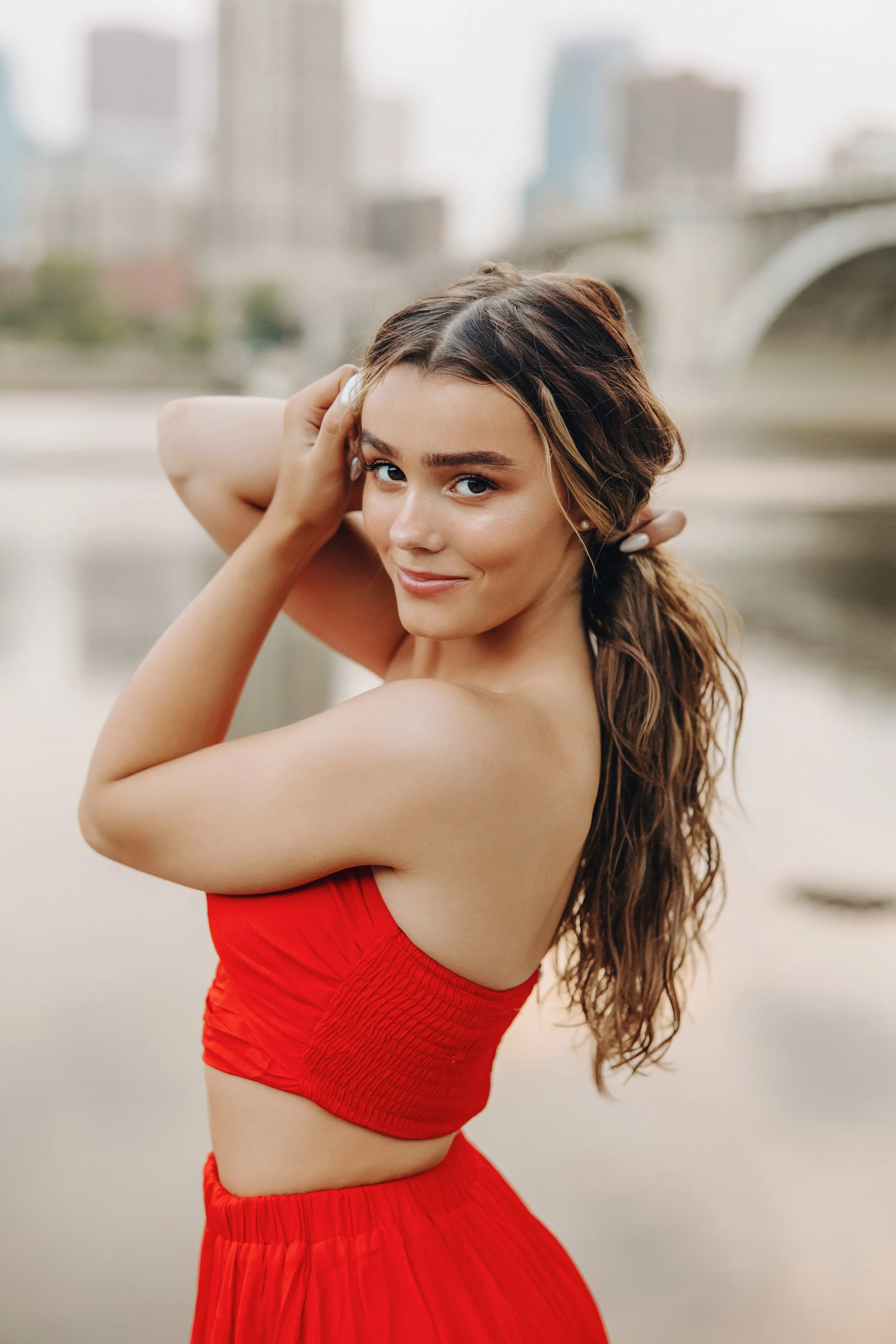 Violet | St Anthony Main Senior Session | New Richmond WI High School