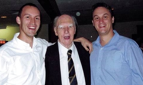 Alan Pinkney with his grandsons Stephen and Jean-Pierre DeWaele