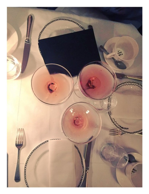 Pink martinis.