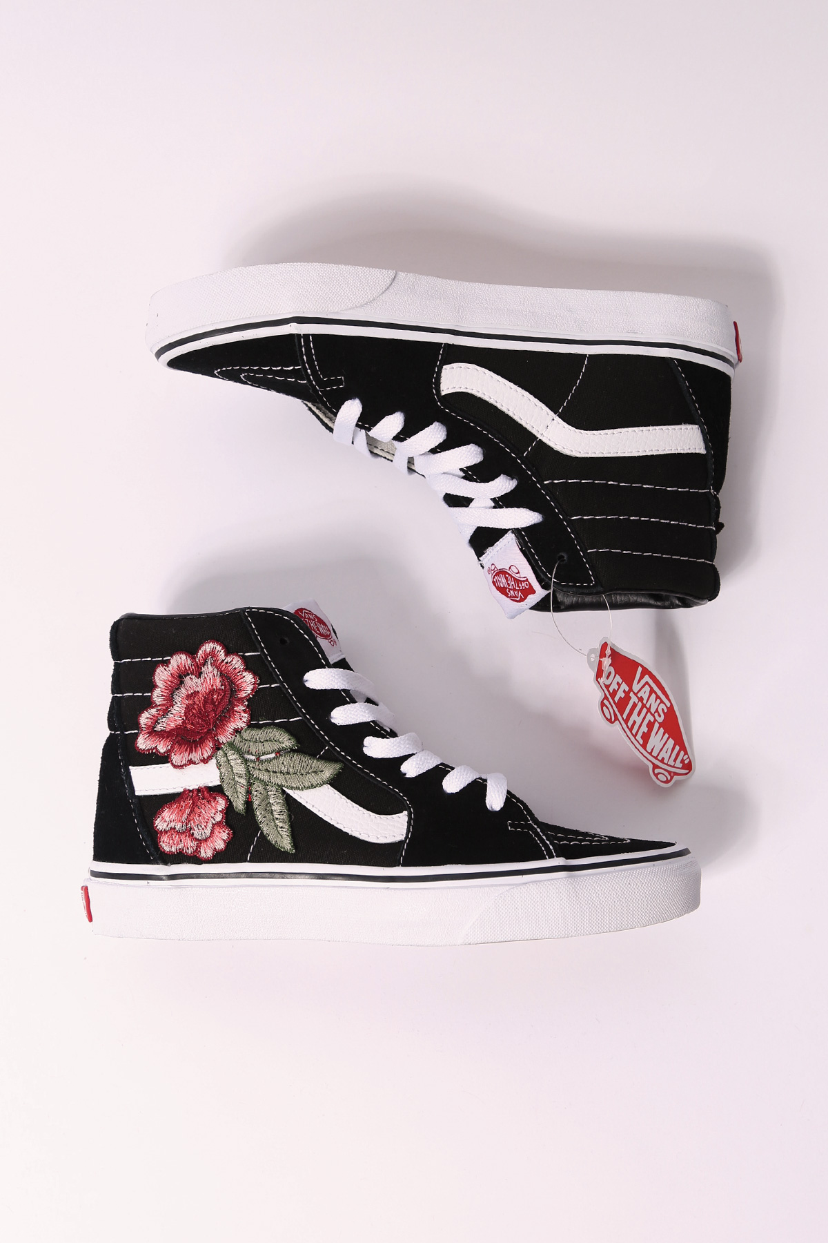 vans with roses high tops