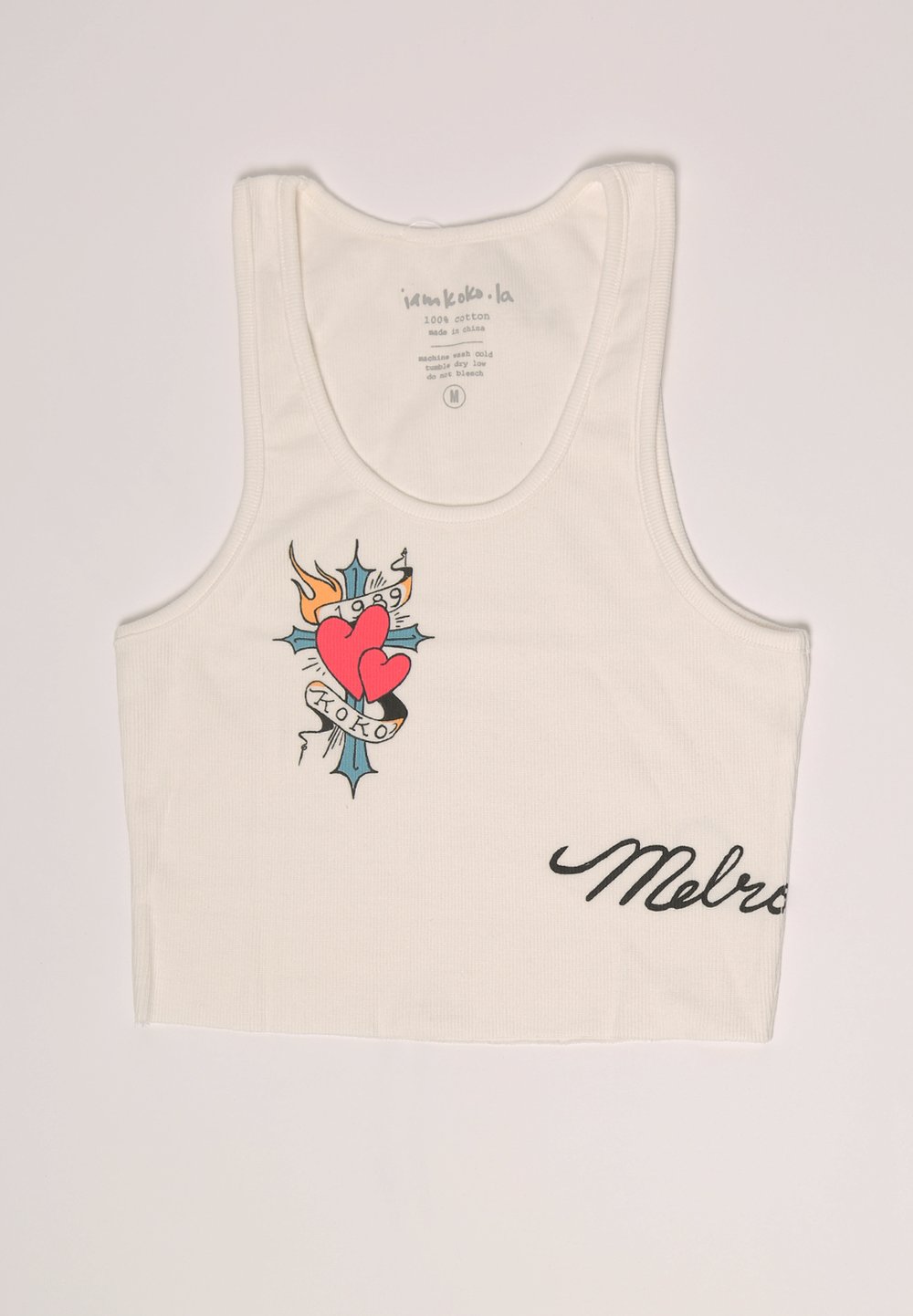 addison rae always a lady cropped tank — reworked vintage