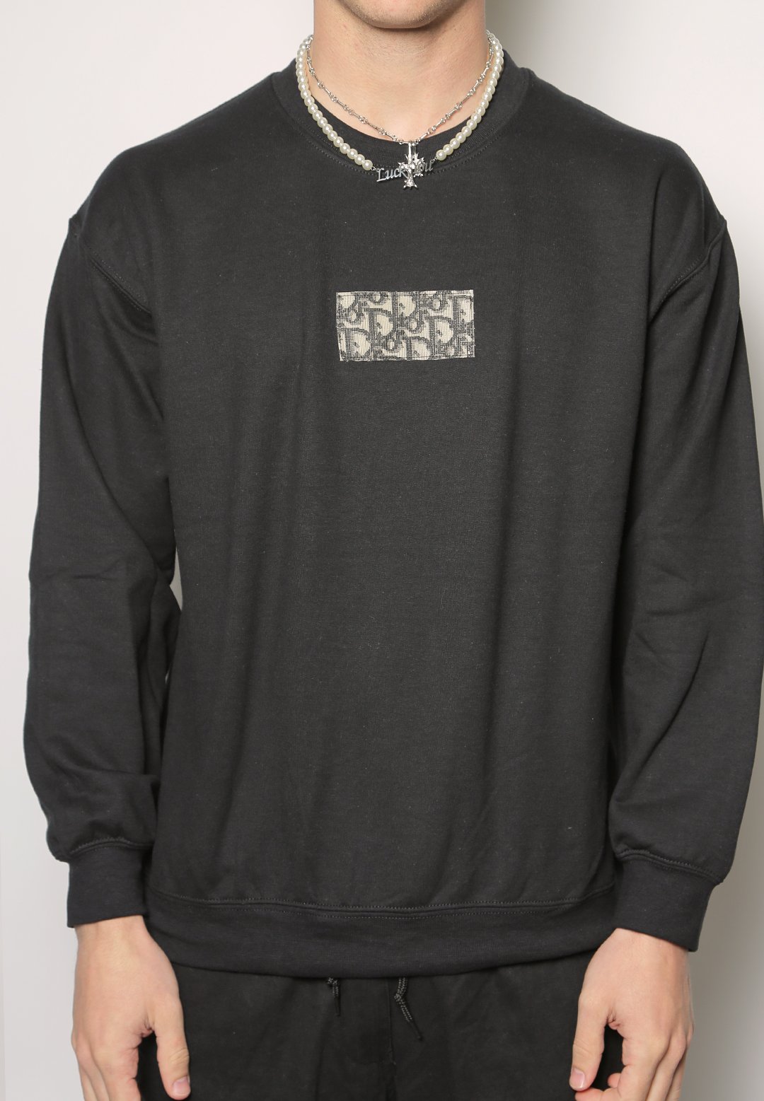 men's dior patch oversized crewneck sweatshirt — iamkoko.la