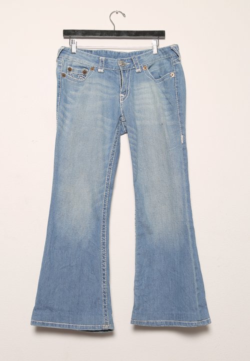 true religion light blue y2k low rise jeans- size 30 —