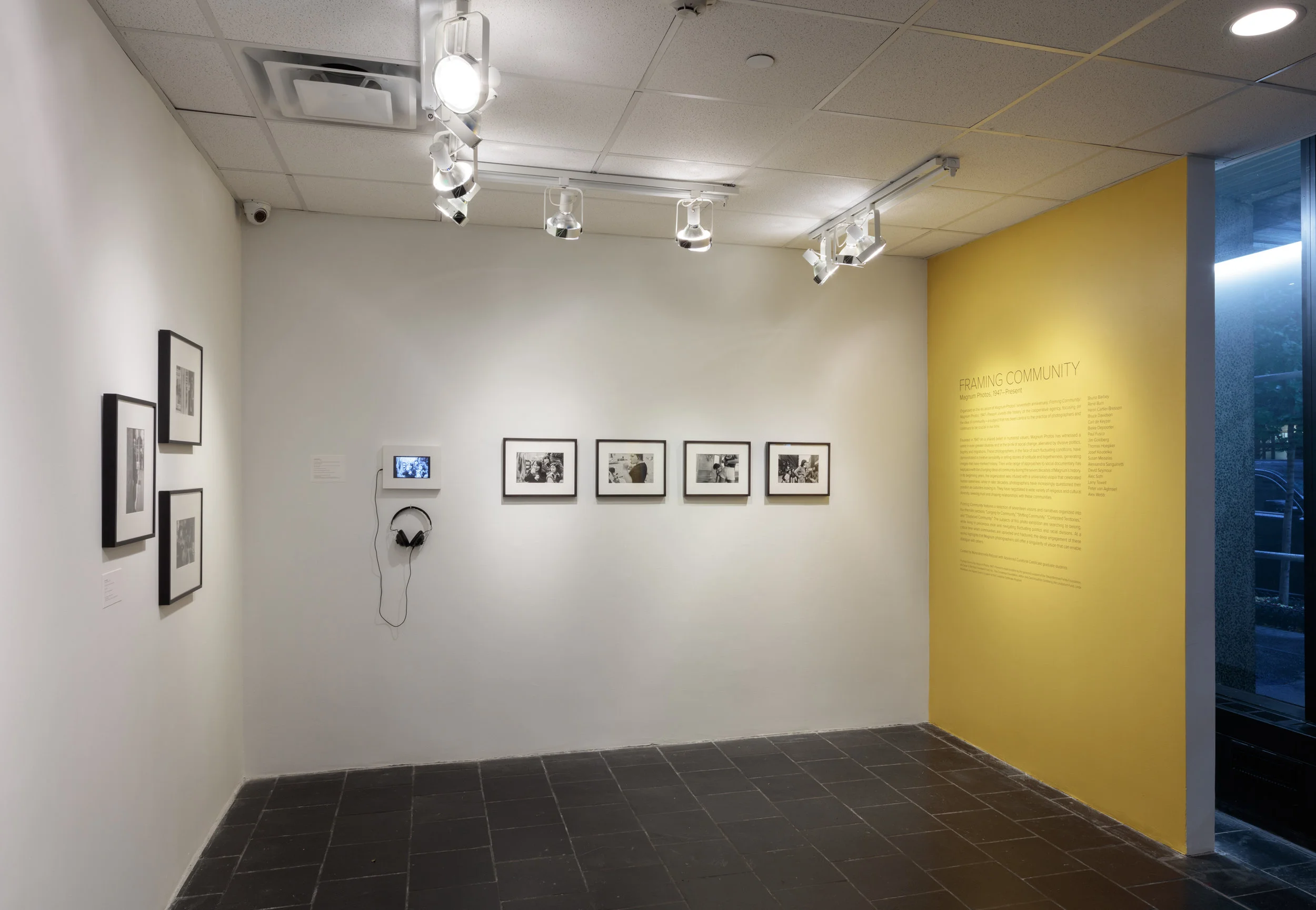 Installation view: Framing Community: Magnum Photos, 1947–Present, Hunter College Art Galleries, 2017. Photo by Stan Narten. 