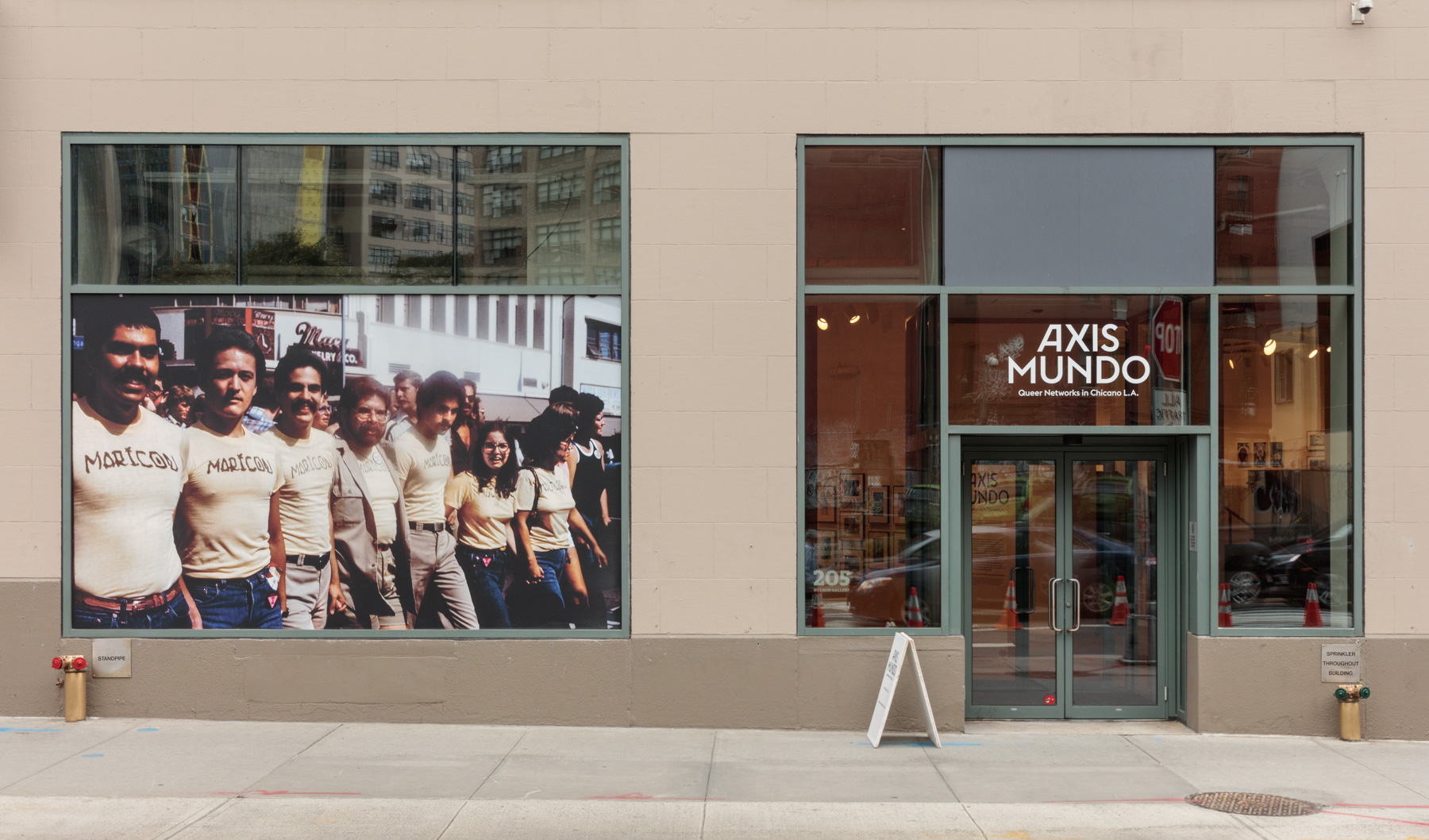  Installation view of  Axis Mundo: Queer Networks in Chicano L.A.  at 205 Hudson Gallery. Photo by Stan Narten.  