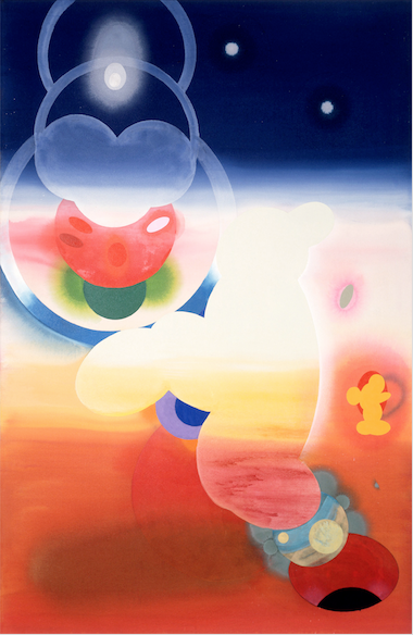  Stephen Mueller  Hey Tira Mi Su , 1995 Acrylic on canvas 92 × 60 inches Courtesy of Lennon, Weinberg, Inc., New York and Texas Gallery, Houston 