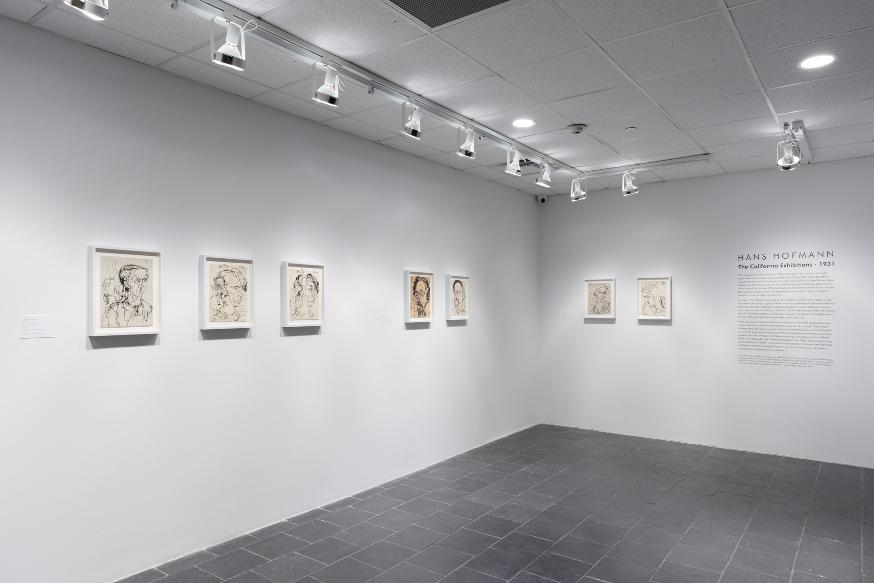 Installation view: Hans Hofmann: The California Exhibitions, 1931 , Hunter College Art Galleries, 2019. Photo by Stan Narten.