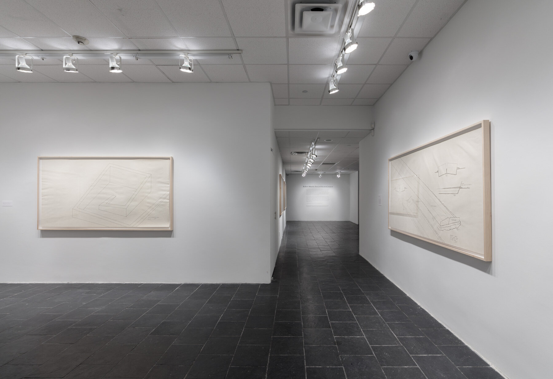  Installation view:  Robert Morris: Para-architectural projects , Hunter College Art Galleries, 2019. © 2019 The Estate of Robert Morris / Artists Rights Society (ARS), New York. Photo: Stan Narte 