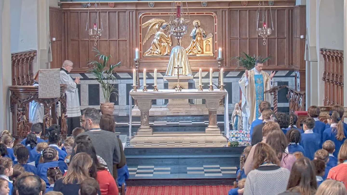 Our Lady of Lourdes Feast Day Mass with our primary school.