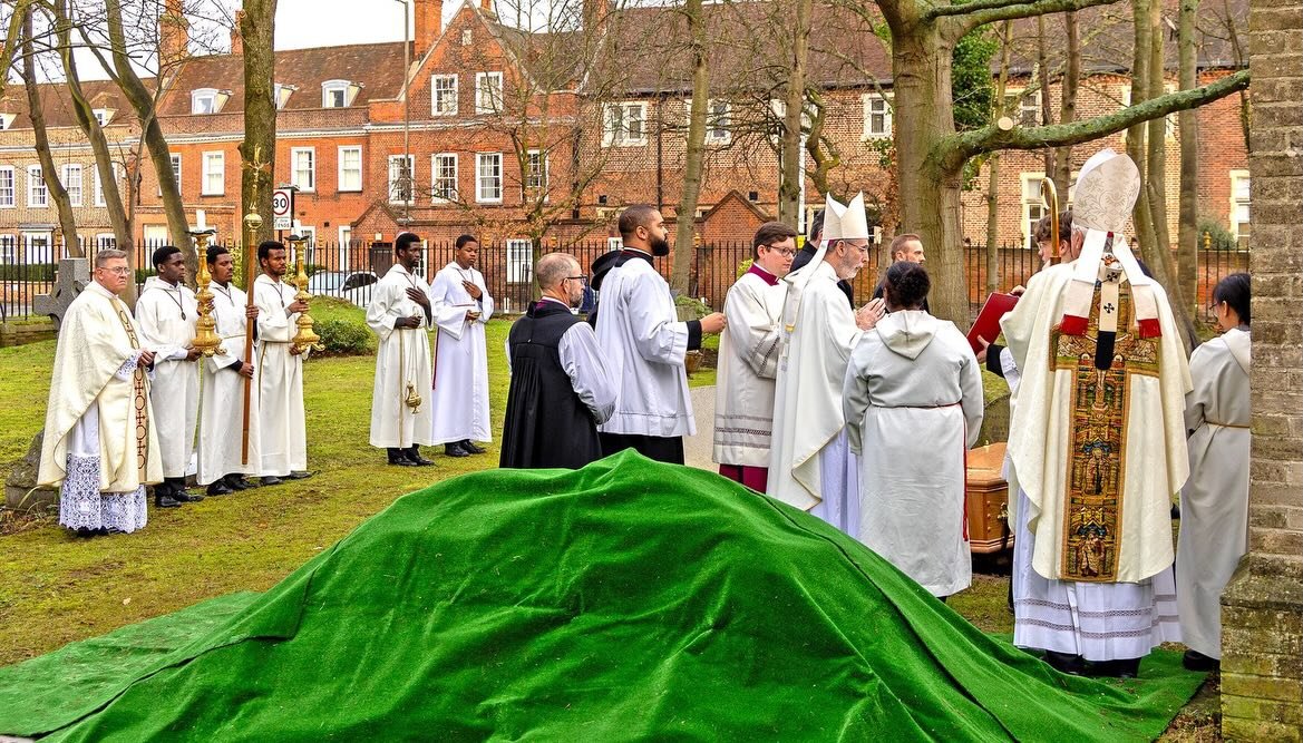 Burial of Bishop Thomas McMahon in the Cathedral grounds.