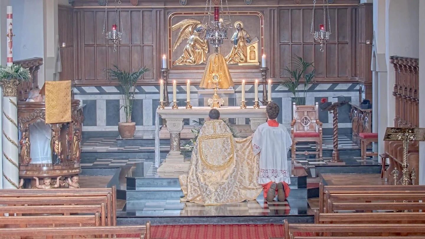 Sung Vespers and Benediction at the conclusion of the Paschal Triduum.