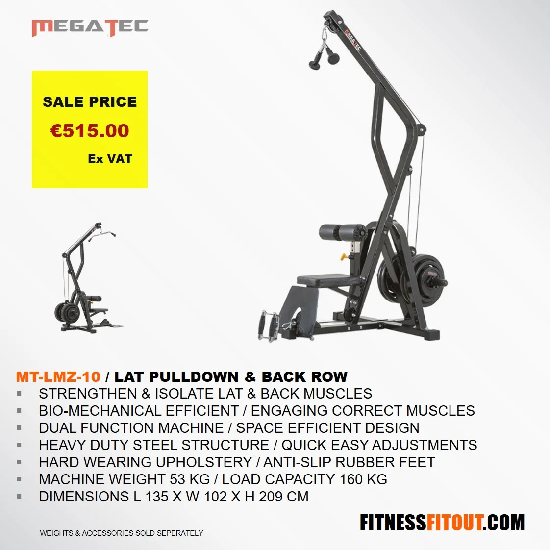 MEGATEC SERIES LAT PULLDOWN & BACK ROW