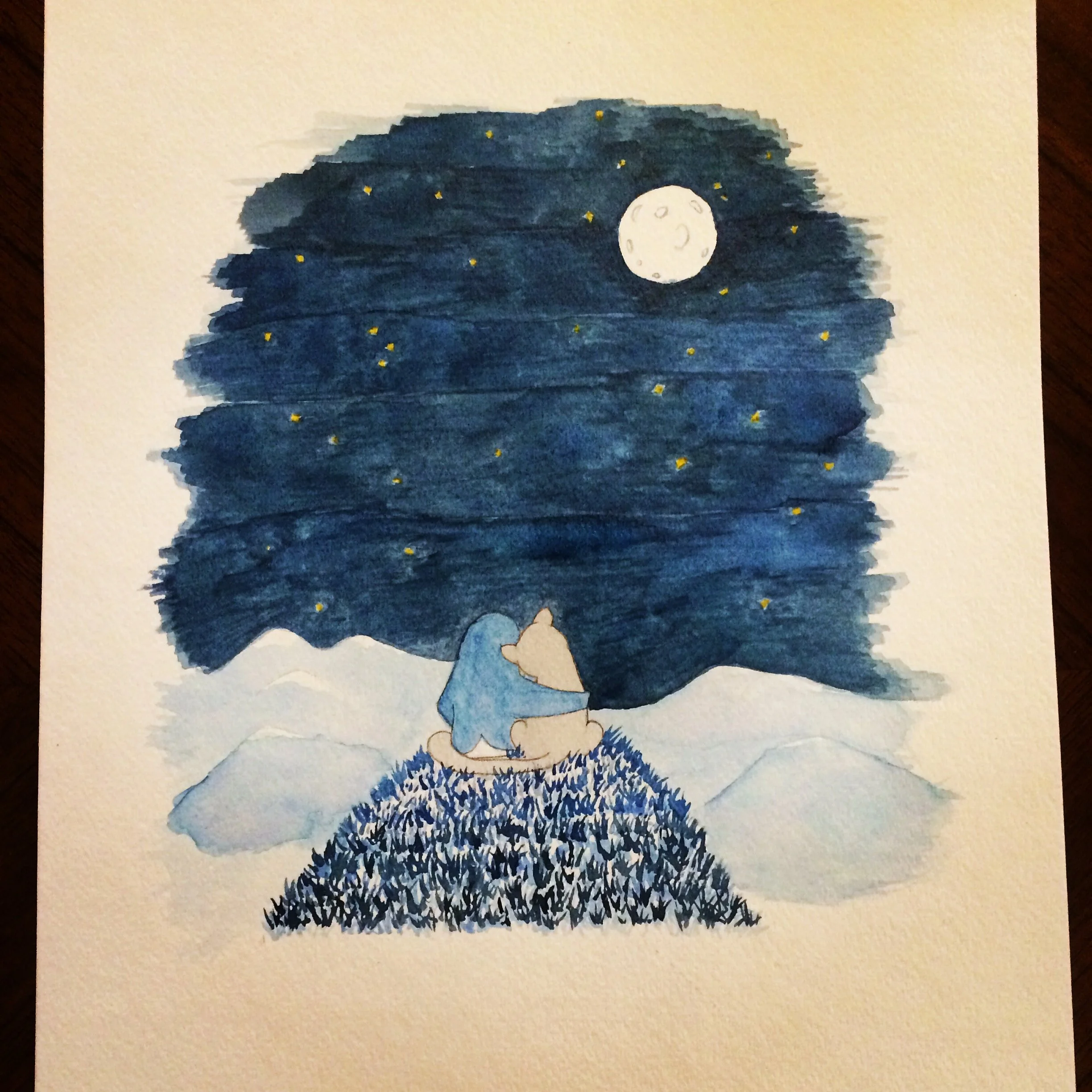 Watercolor_moonrise_penguin&Kitty.JPG