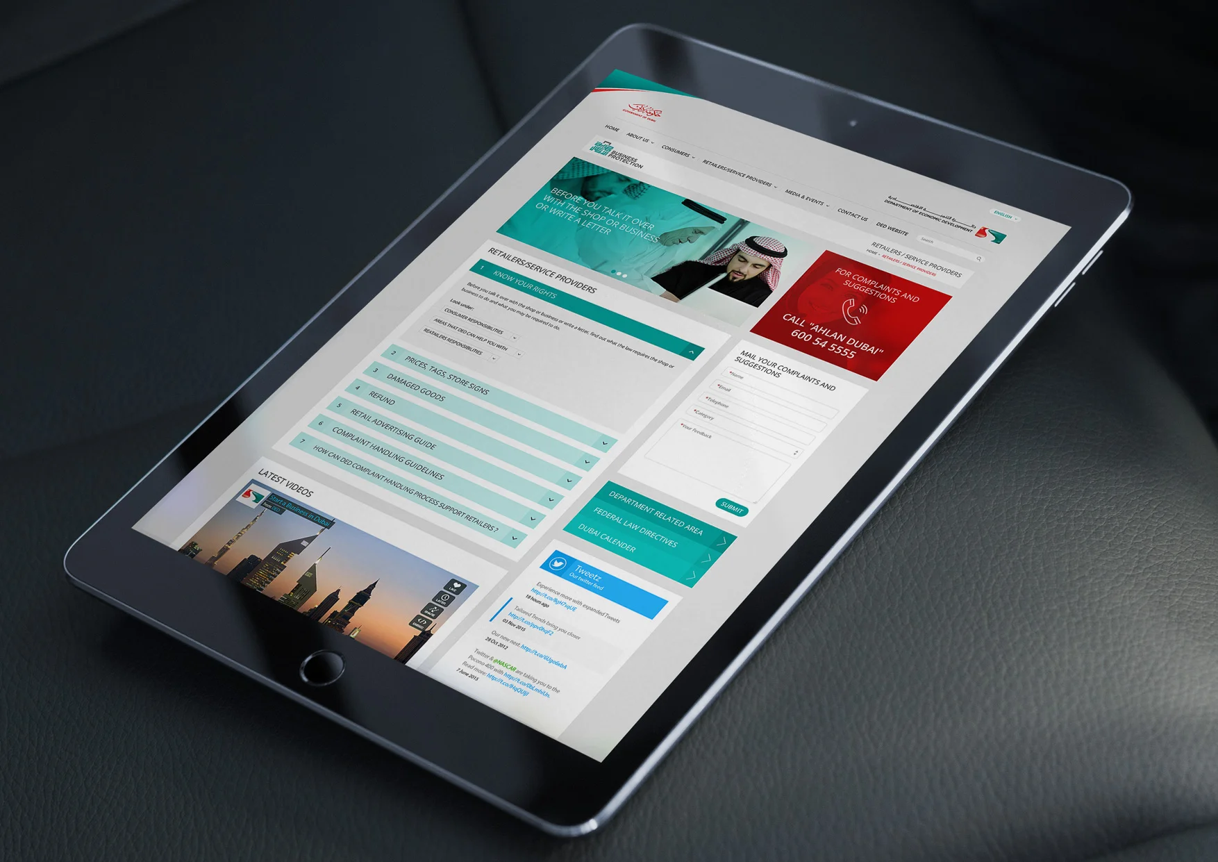 Website Being Viewed on IPad to Test Website Responsiveness Strength