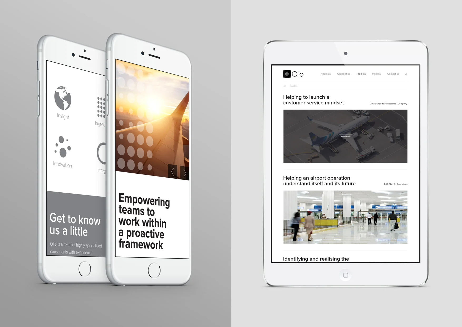 Mobile Device Responsive Website for Olio