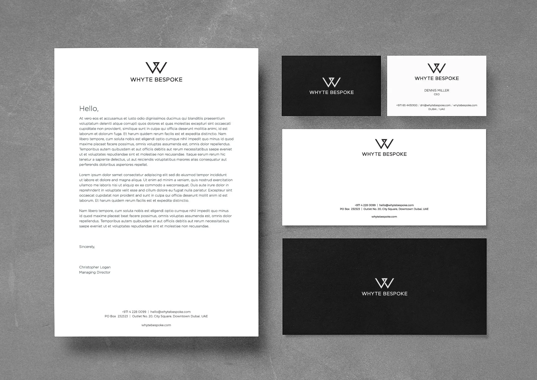 Stationery and Collateral Design for Bespoke Company Located in Dubai