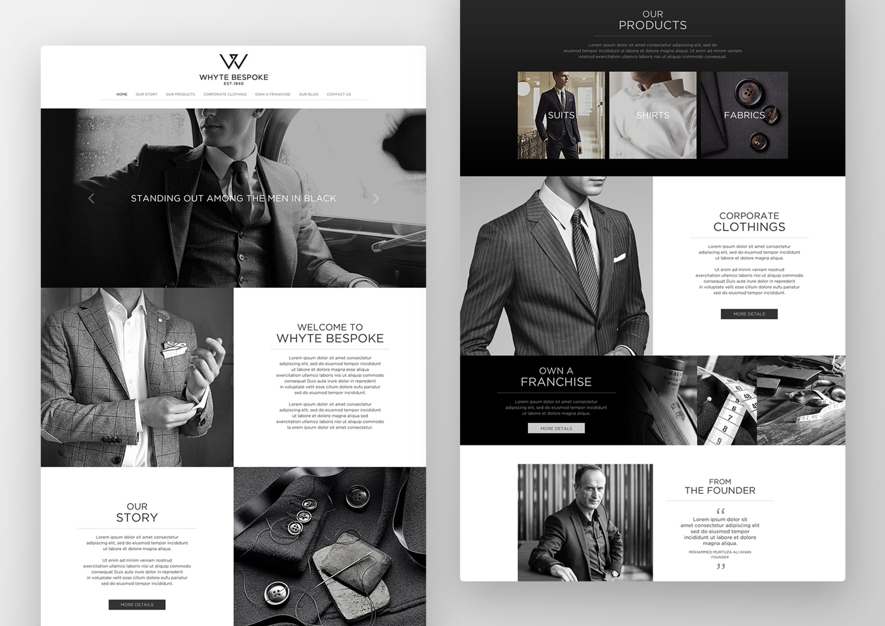 User-Friendly Website Design for Bespoke Customers