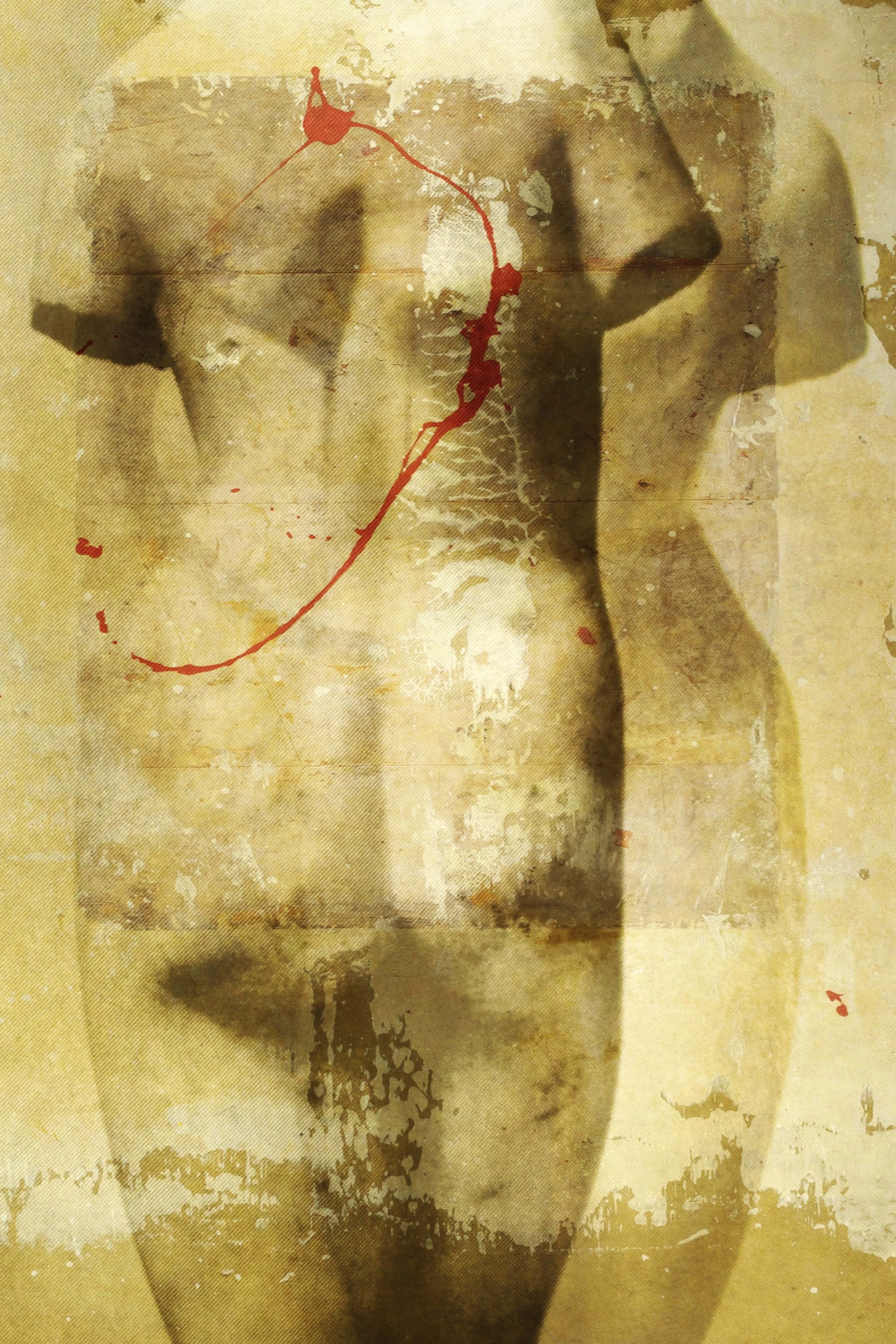 A stunning collage, pigment and marble dust piece by Marjorie Guyon. The Veiled Queen measures 30 x 45 inches and comes framed. $6,000