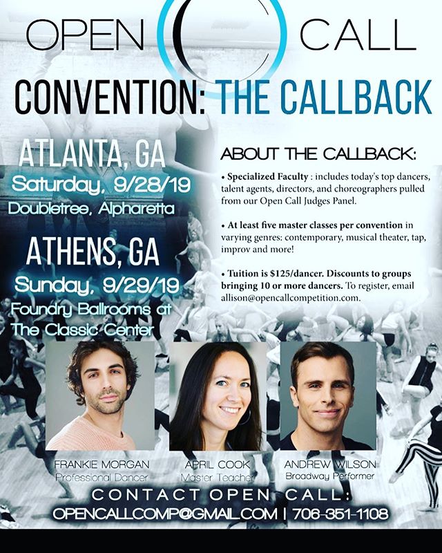 We’re having three of my favorite teachers from New York in Athens and Atlanta- each for a day! Message me to register or for details!