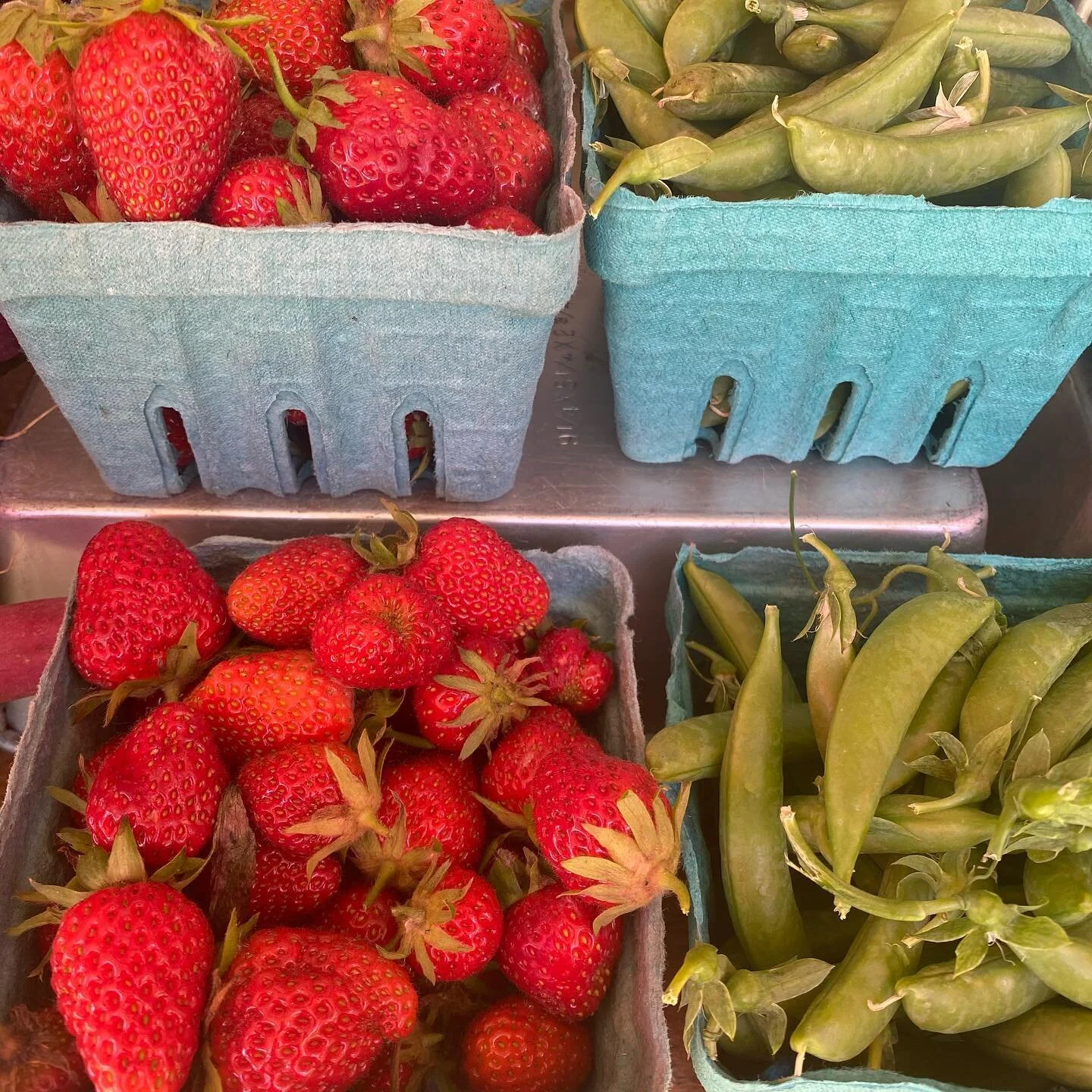If you want #strawberries #peas or #radishes before this kid eats them all... get out to @cureorganicfarm before 5 today! We&rsquo;re here. So is the #localfood !