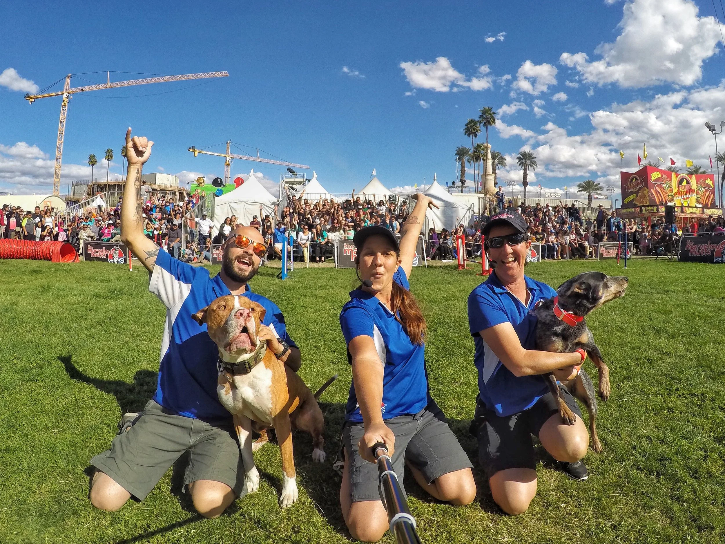 Chris, Bass, Deirani, Nadja and Ba-Ba-Lu on the last day of the Riverside County Fair & National Date Festival.