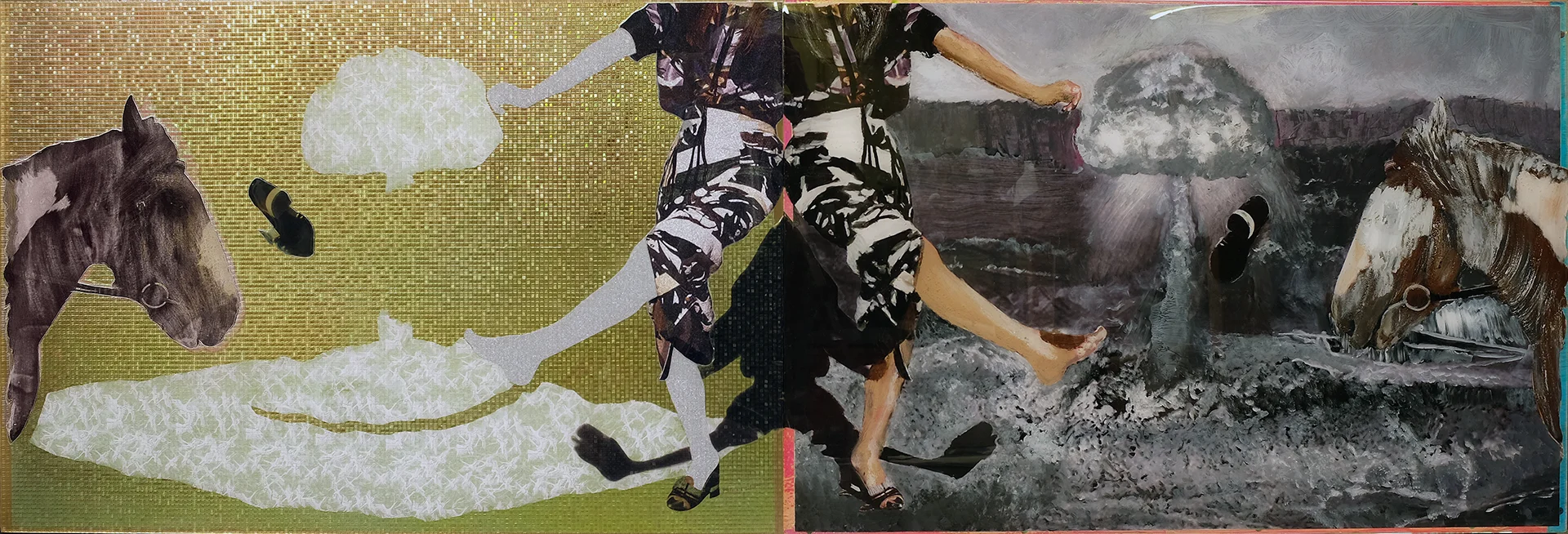 woman horse shoe