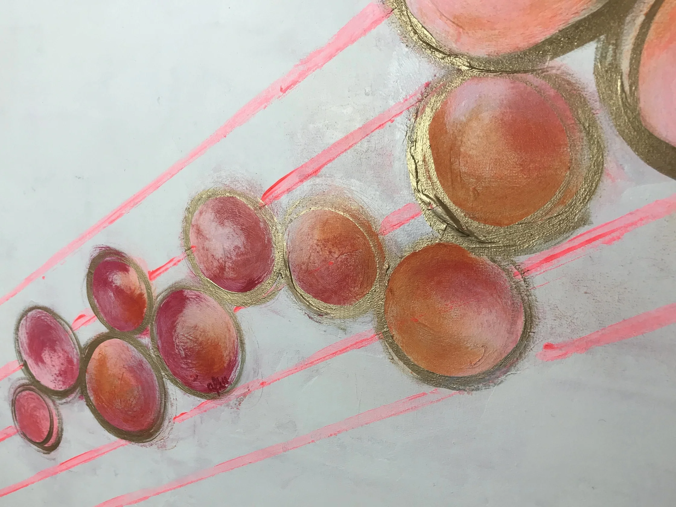 play #1 acrylic painting on canvas detail