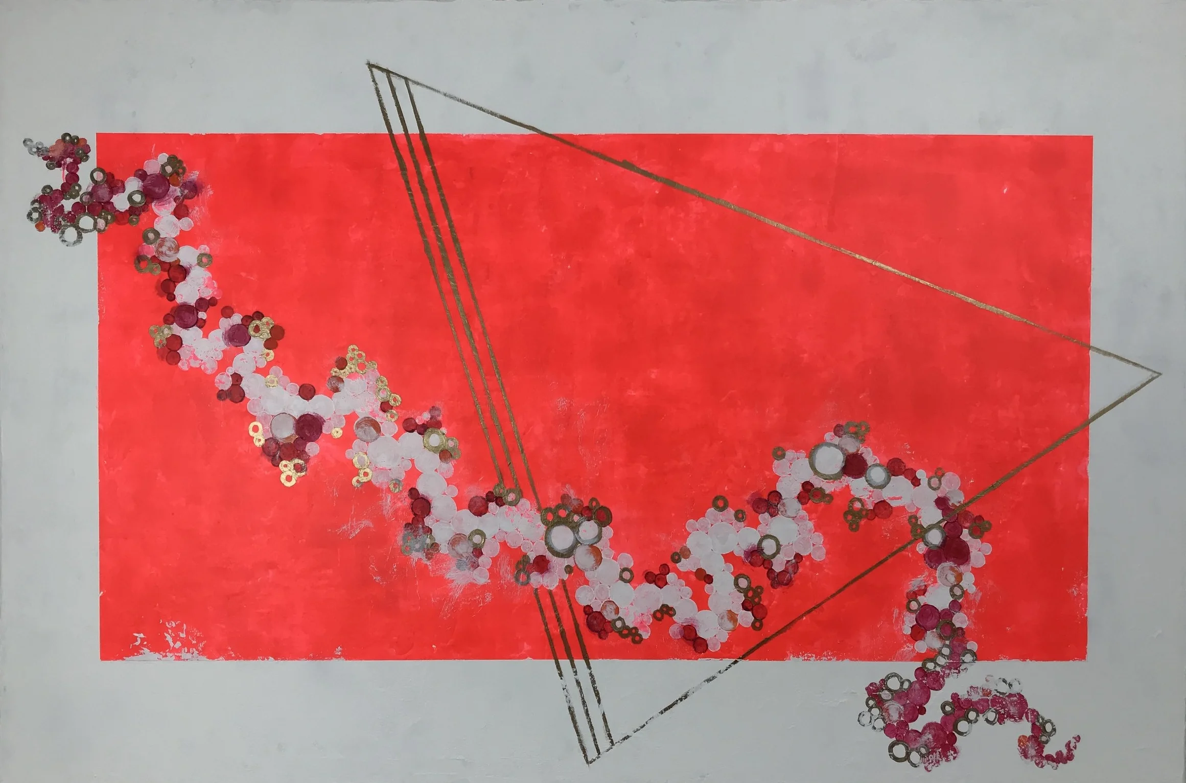 red #1 acrylic painting on canvas