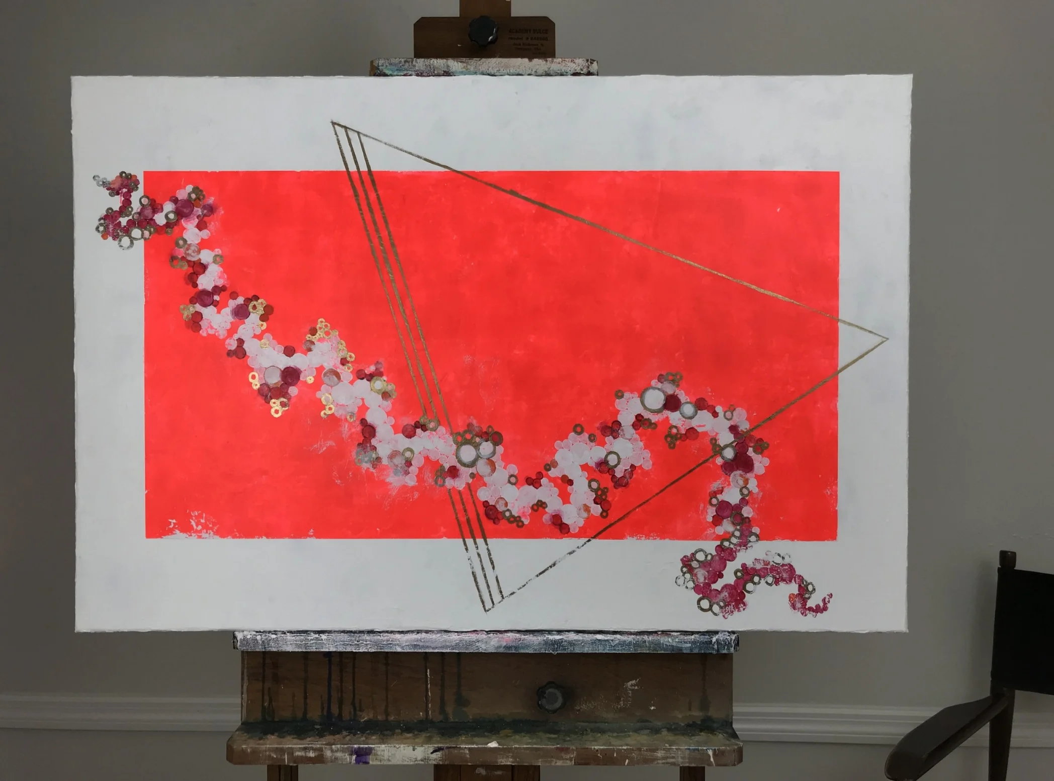 red #1 acrylic painting on canvas