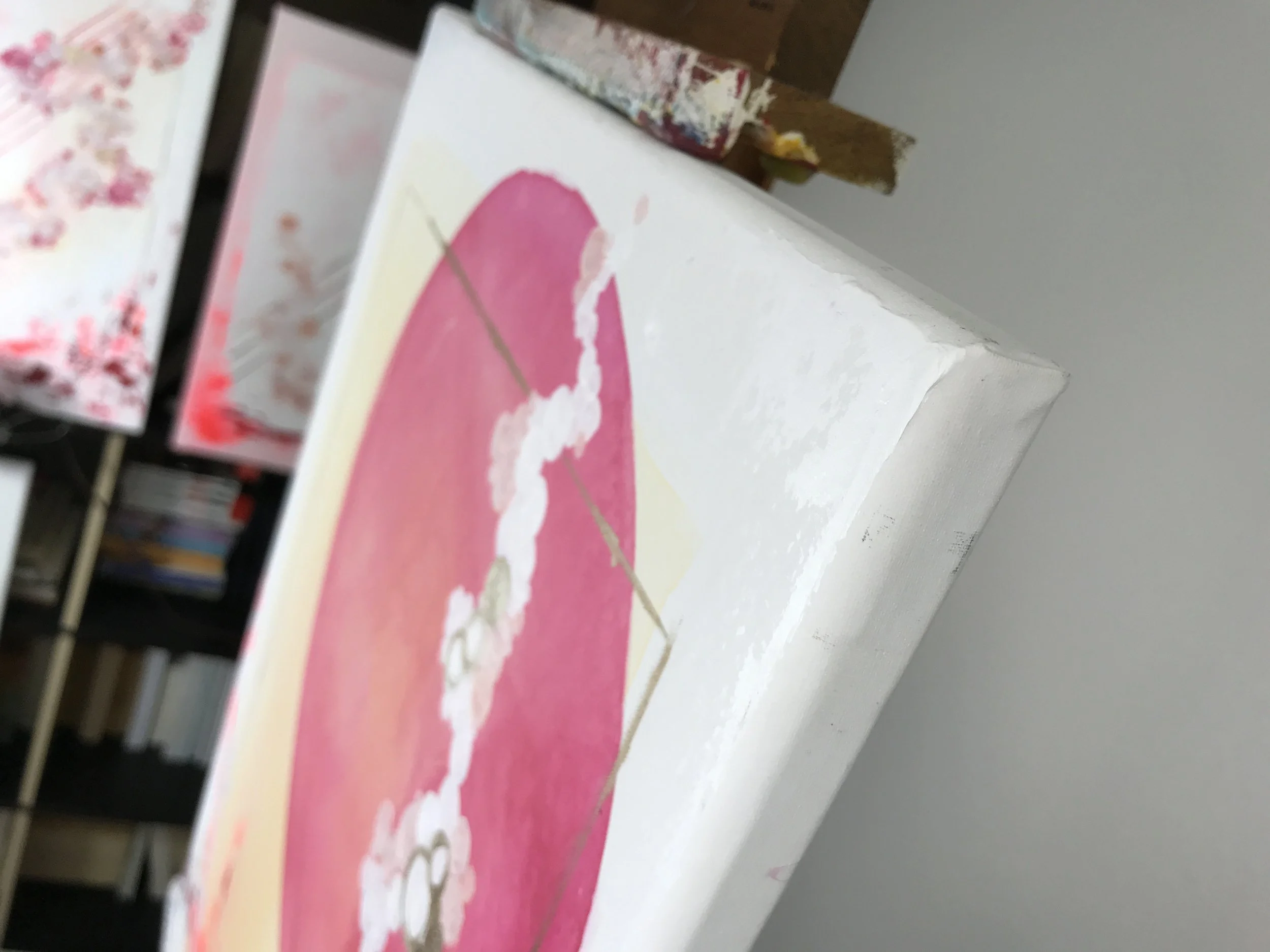 rising #1 acrylic painting on canvas detail