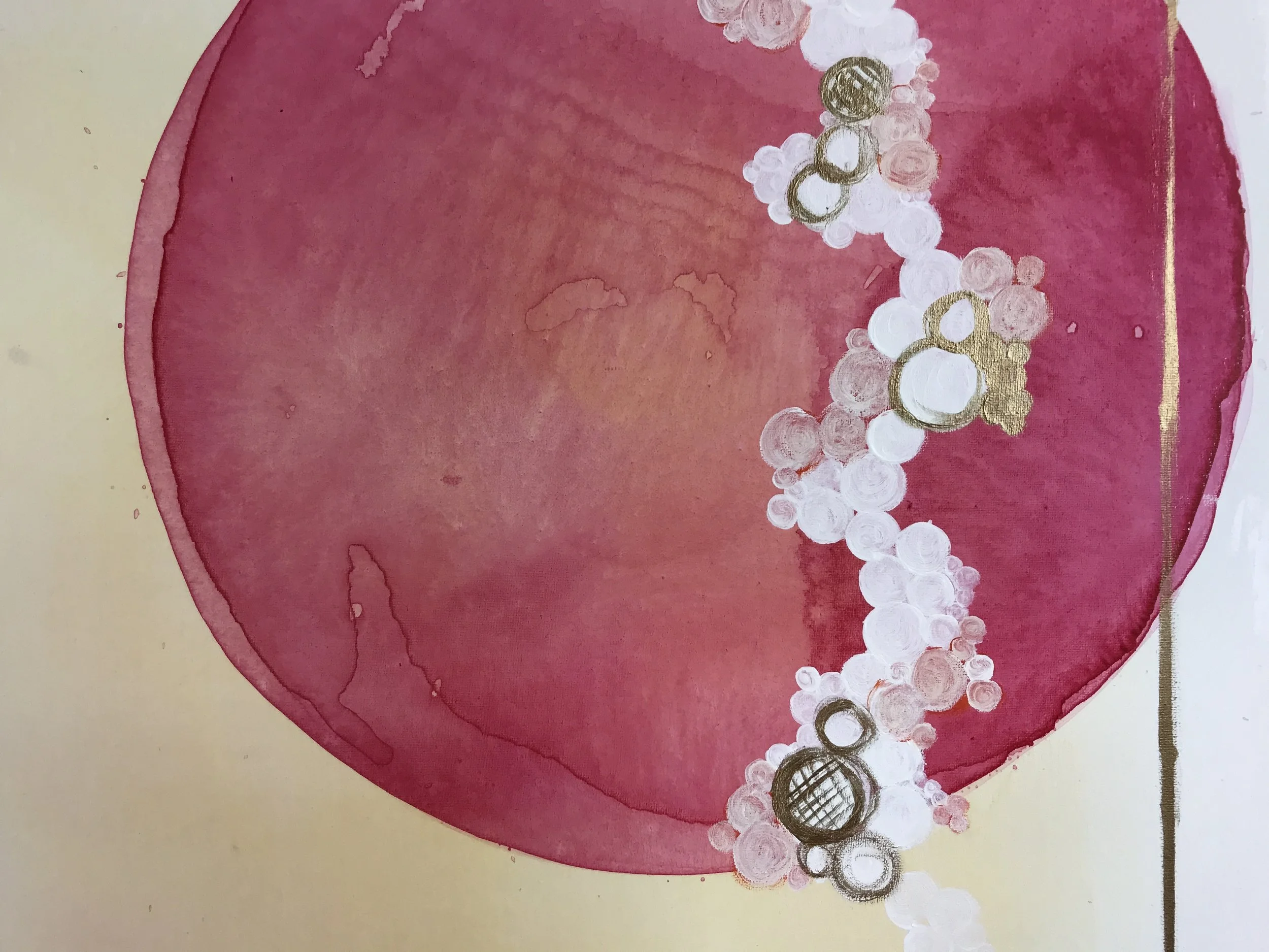 rising #1 acrylic painting on canvas detail