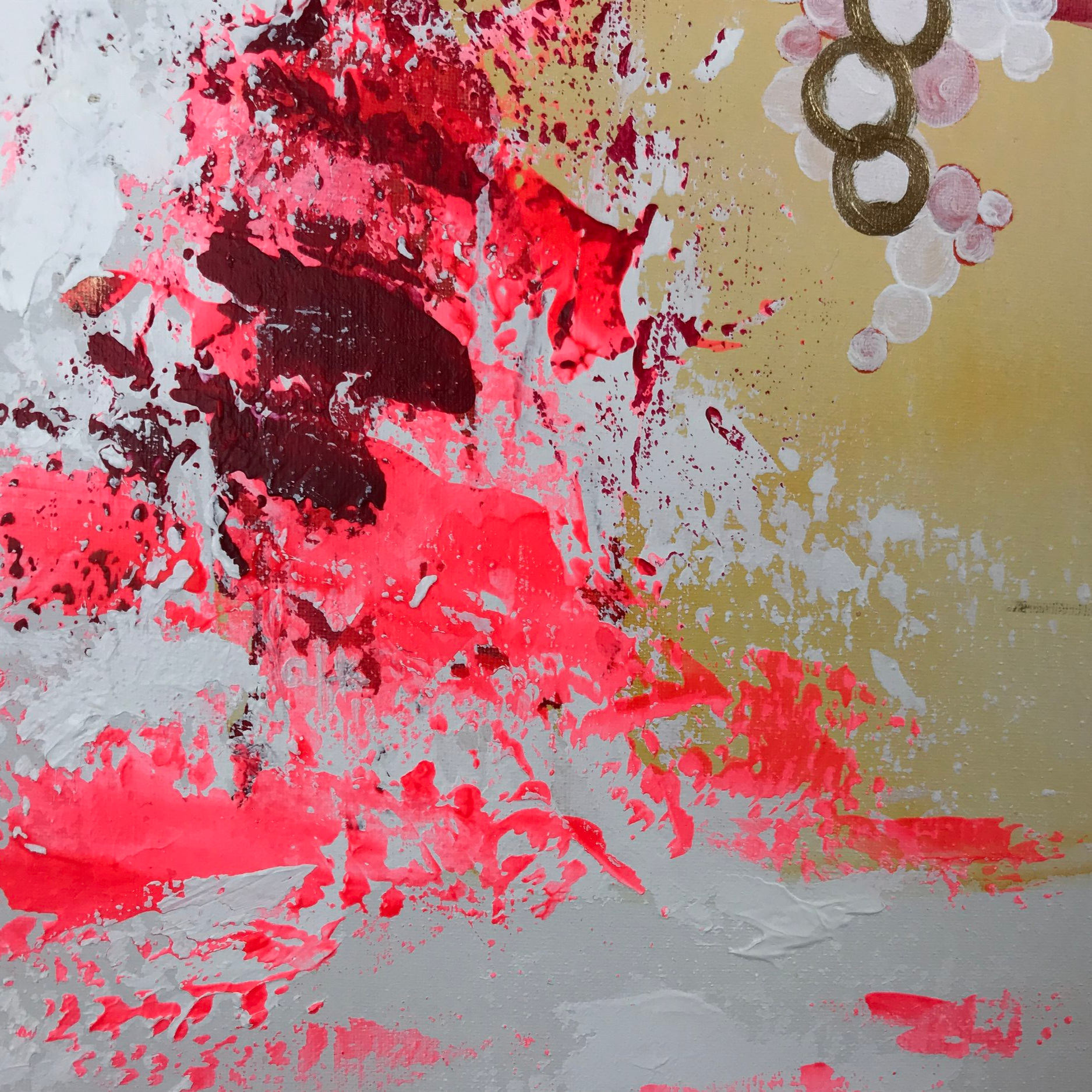 rising #2 acrylic painting on canvas detail