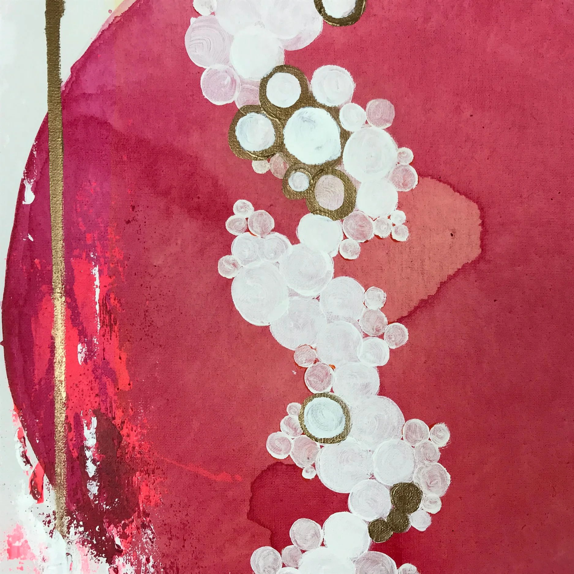 rising #2 acrylic painting on canvas detail