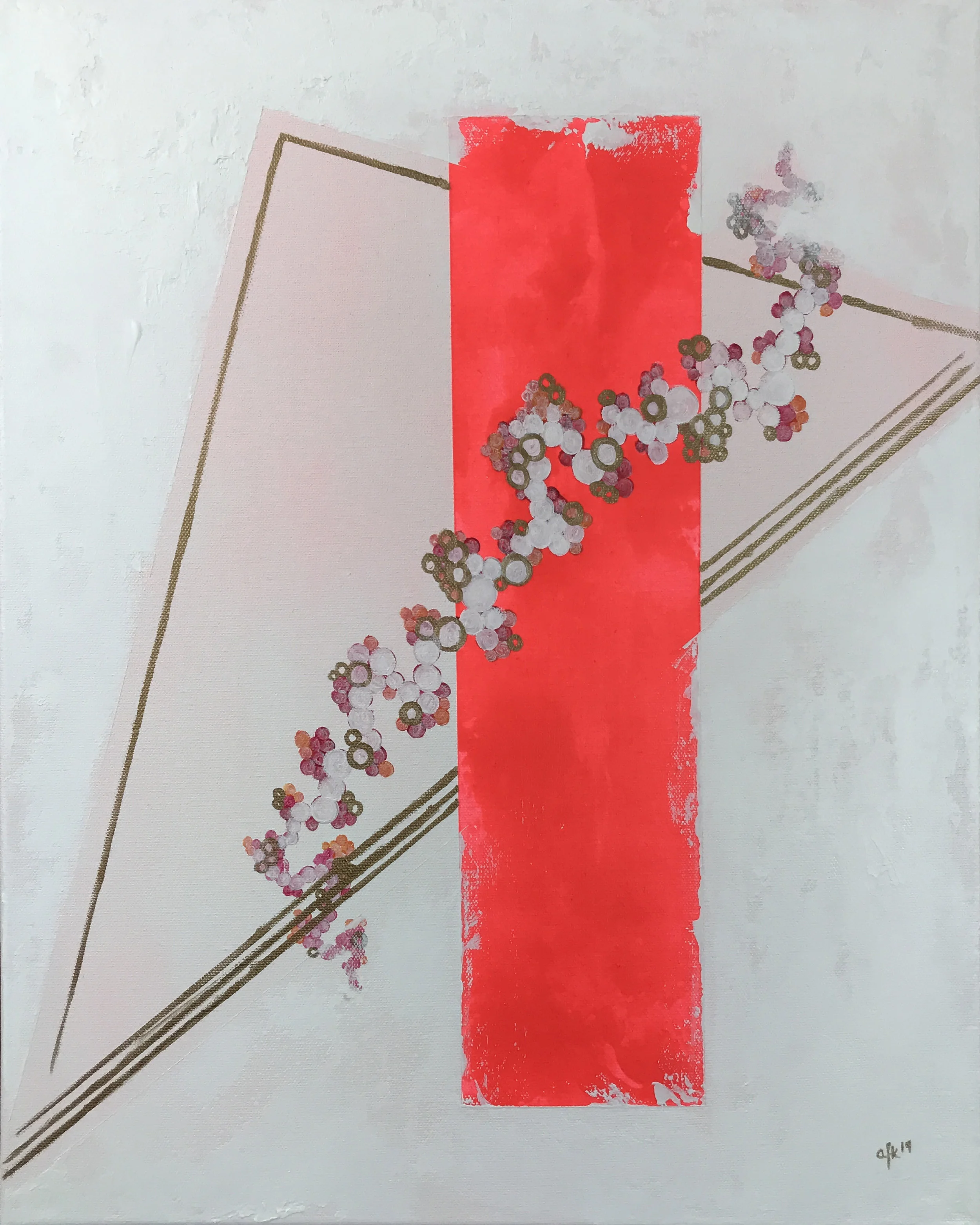 red #2 acrylic painting on canvas